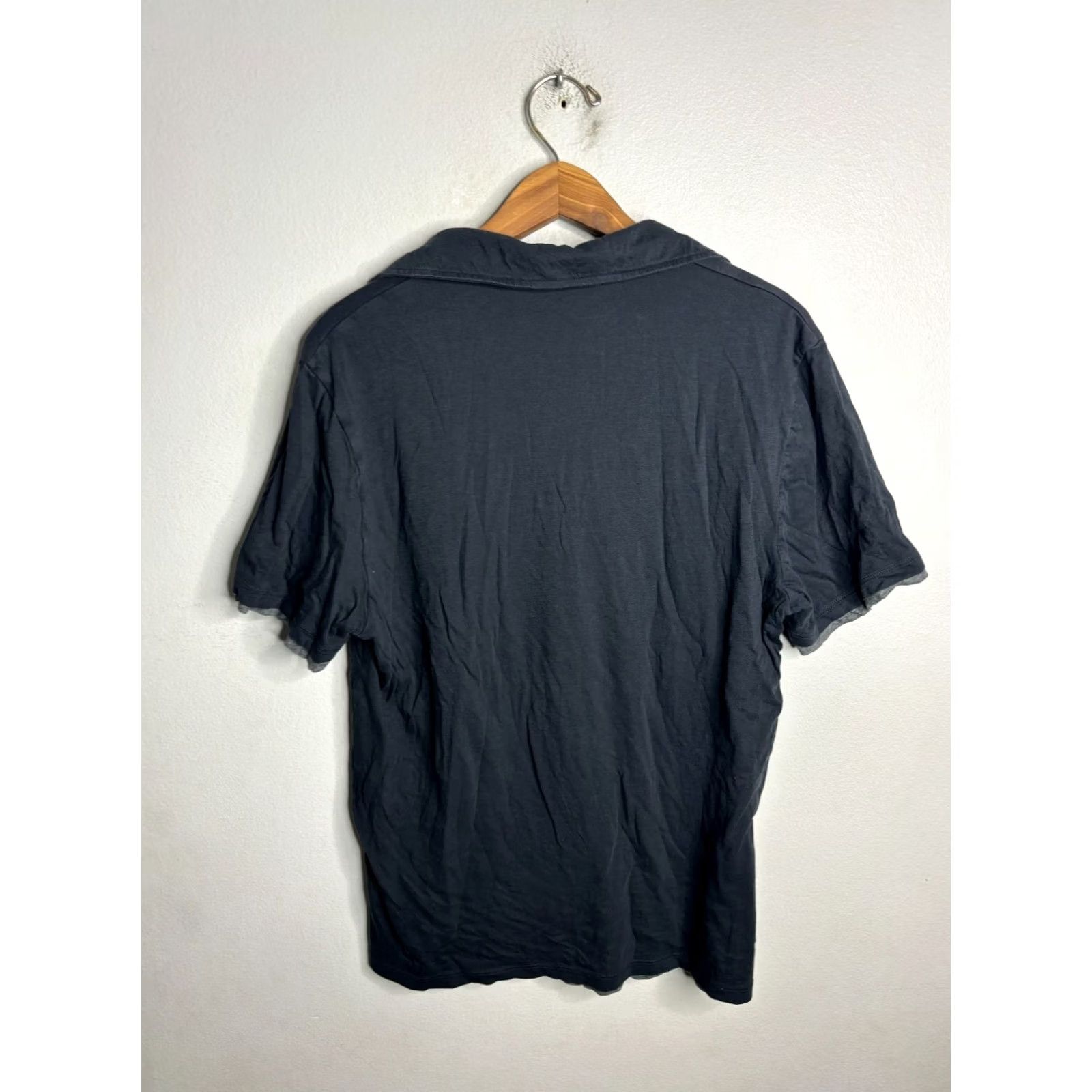 Vince Vince Polo Shirt Mens M Black Double Layer Pima Cotton Short Sleeve 3123 Size US M / EU 48-50 / 2 - 3 Thumbnail