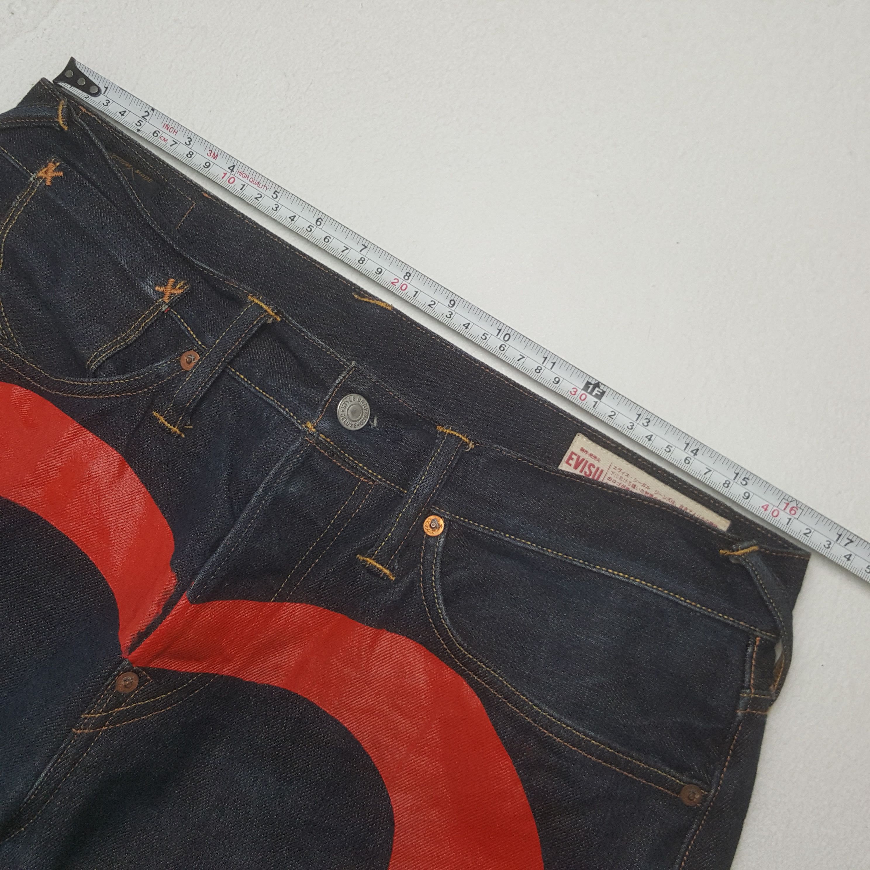 Evisu × Japanese Brand × Vintage Vintage Evisu Japanese Brand Daicock Custom Art Denim Jeans Size US 33 - 9 Thumbnail