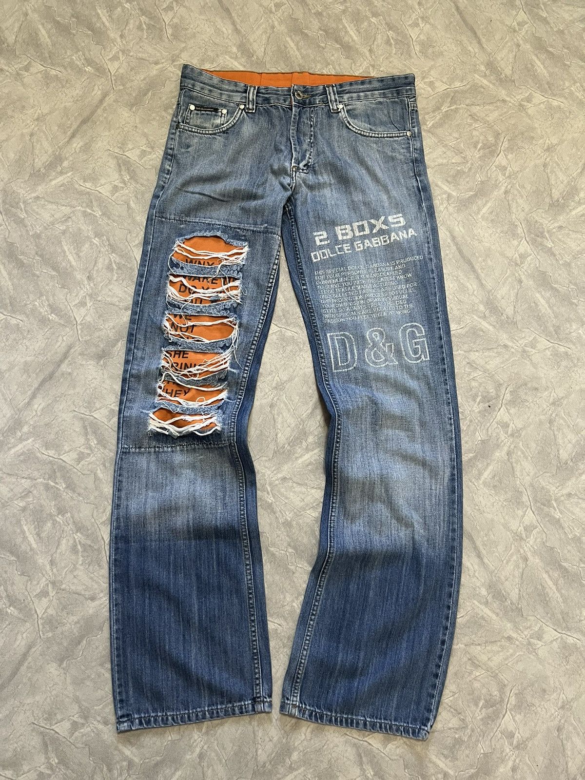パンツ archive D&G dolce&gabbana Painted Denim archive D&G dolce&gabbana Painted Denim