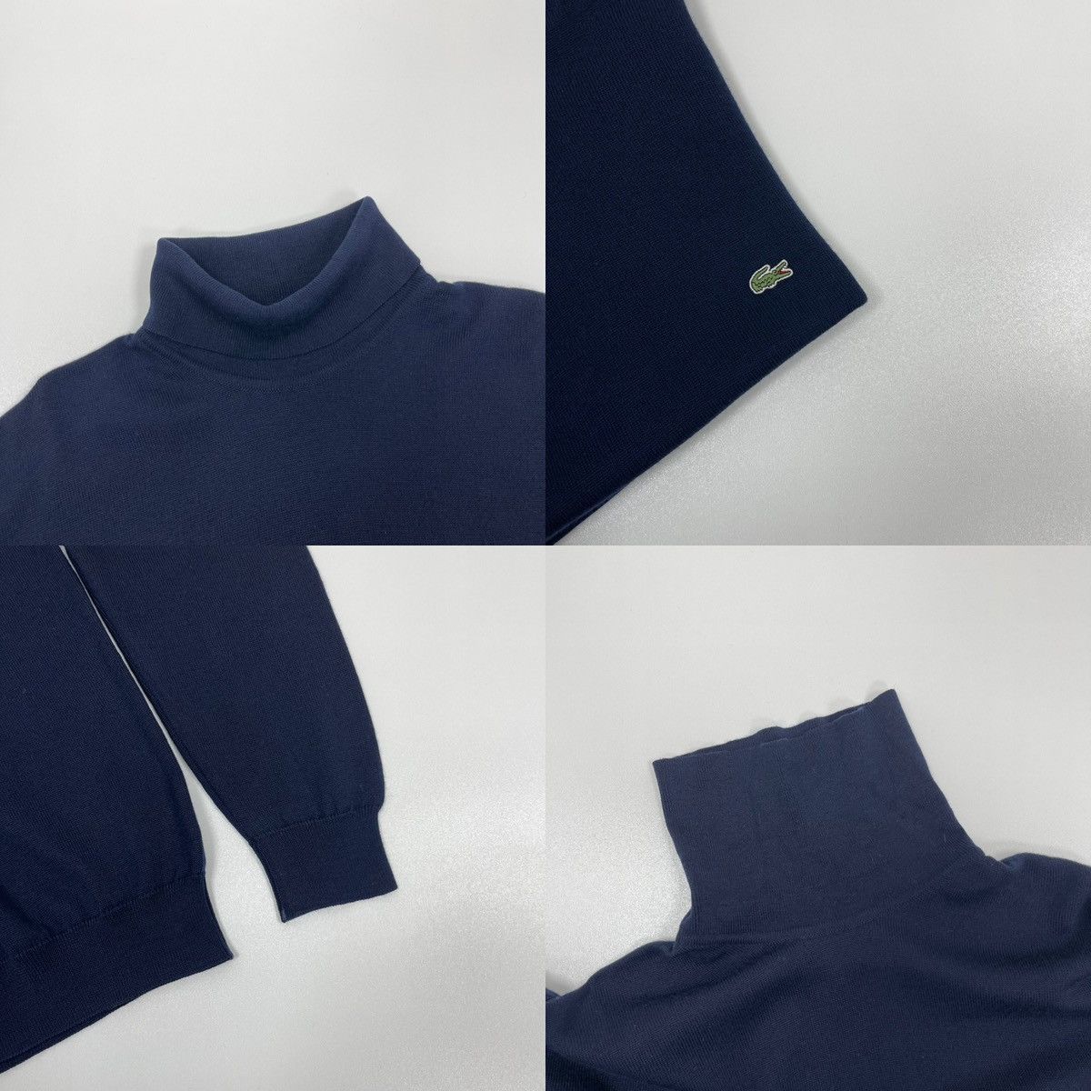 Lacoste Lacoste Wool Turtle Neck Vintage Sweater Navy Size US XL / EU 56 / 4 - 5 Thumbnail