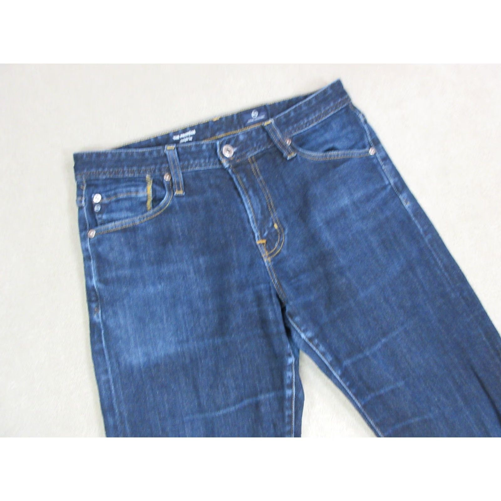 Vintage AG Adriano Goldschmied Jeans The Protege Straight Leg Mens 36 R Blue Dark Wash Size US 36 / EU 52 - 2 Thumbnail