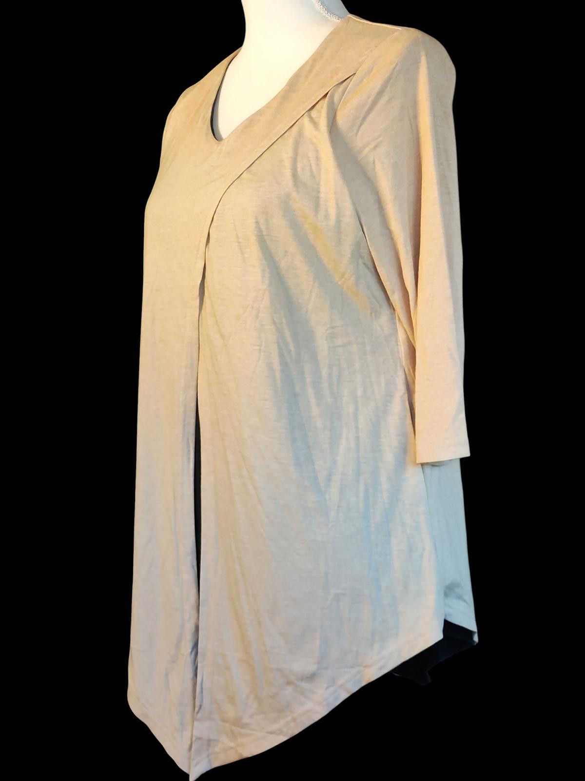 Aria Aria Handmade Norma Tunic With V-Neck 3/4 Sleeve Top Size M / US 6-8 / IT 42-44 - 5 Thumbnail
