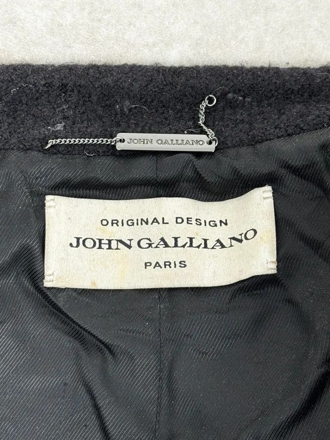 John Galliano AW2018 John Galliano Black Buttoned Wool Classy Jacket Size 42R - 9 Thumbnail