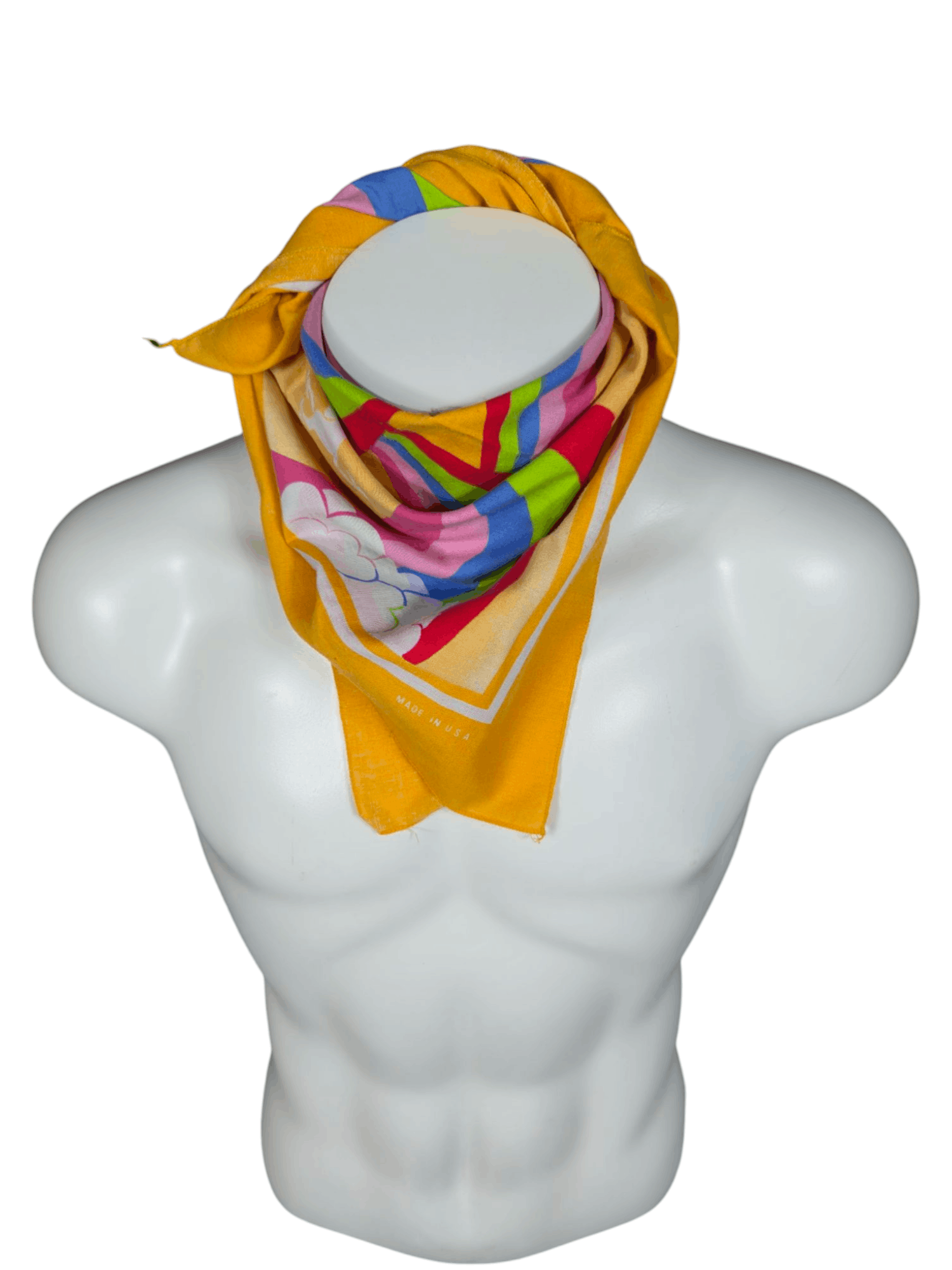 Vintage Vintage 80s/90s Unicorn Rainbow Made Usa Poly/Cotton Bandana Size ONE SIZE - 2 Thumbnail