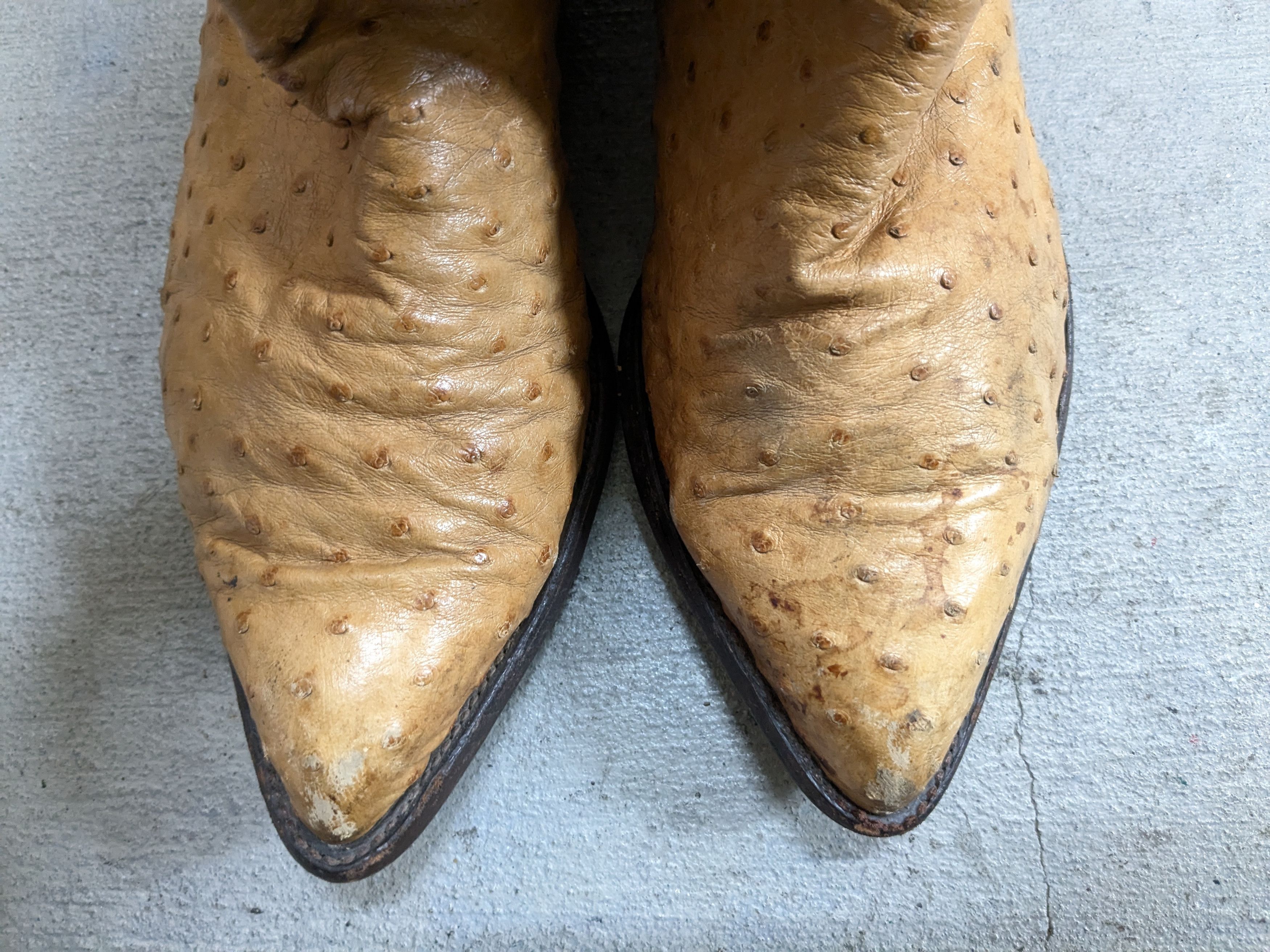 Tony Lama Tony Lama Cowboy Boots Beige 10.5 Wide Leather USA Americana Size US 10.5 / EU 43-44 - 5 Thumbnail