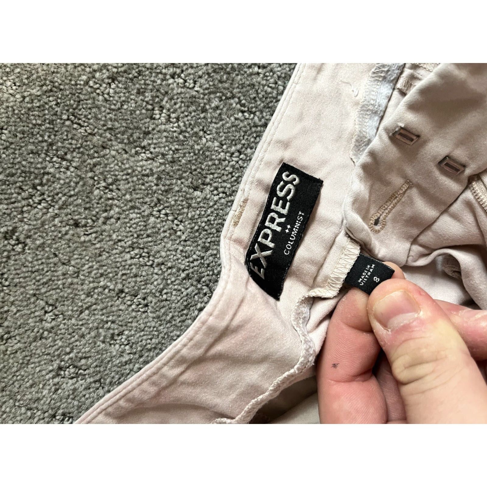 Express EXPRESS Womens Size 8 Pink Low Rise Columnist Ankle Career Dress Pants Size 30" / US 8 / IT 44 - 5 Thumbnail