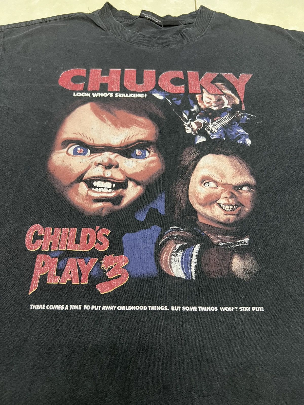Vintage Thrashed Faded Chucky Child Play Horror Movie Tshirt Size US L / EU 52-54 / 3 - 3 Thumbnail