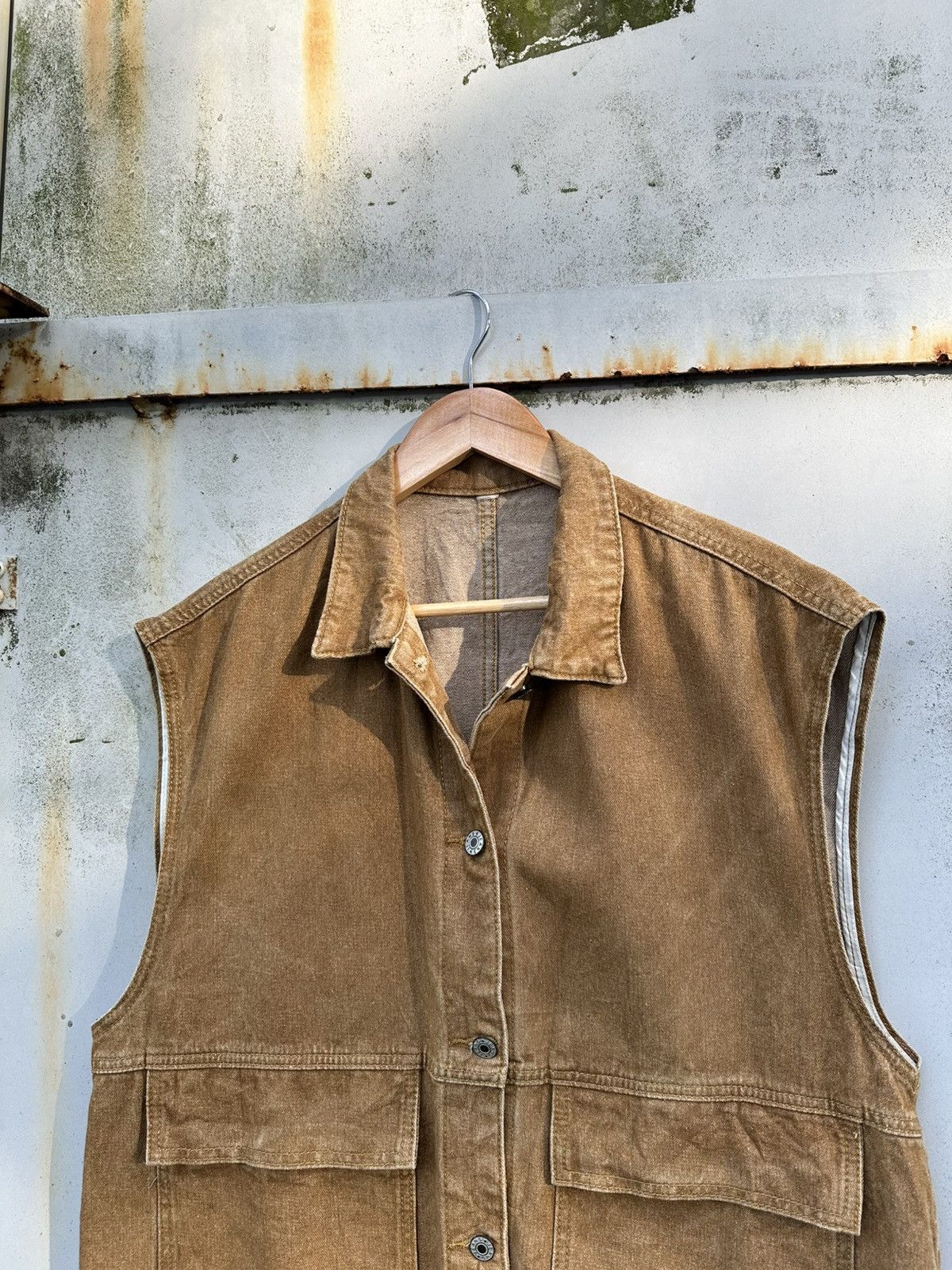 Vintage 🪖Vintage 90’s Brown Jean Tactical Vest Size US XL / EU 56 / 4 - 4 Thumbnail