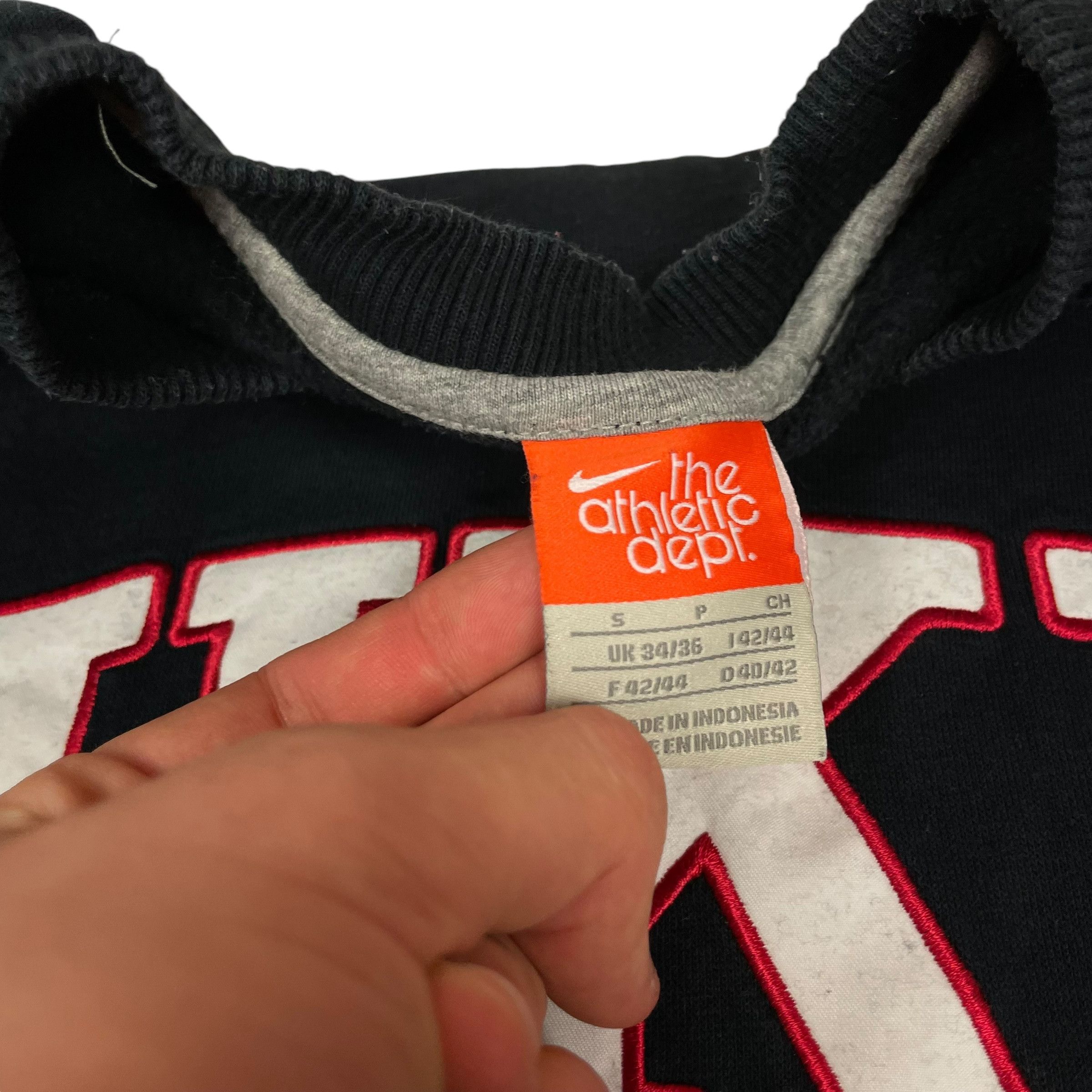 Nike × Vintage Nike Men's Navy Spellout Cotton Fleece Pullover Sweatshirt S Size US S / EU 44-46 / 1 - 6 Thumbnail