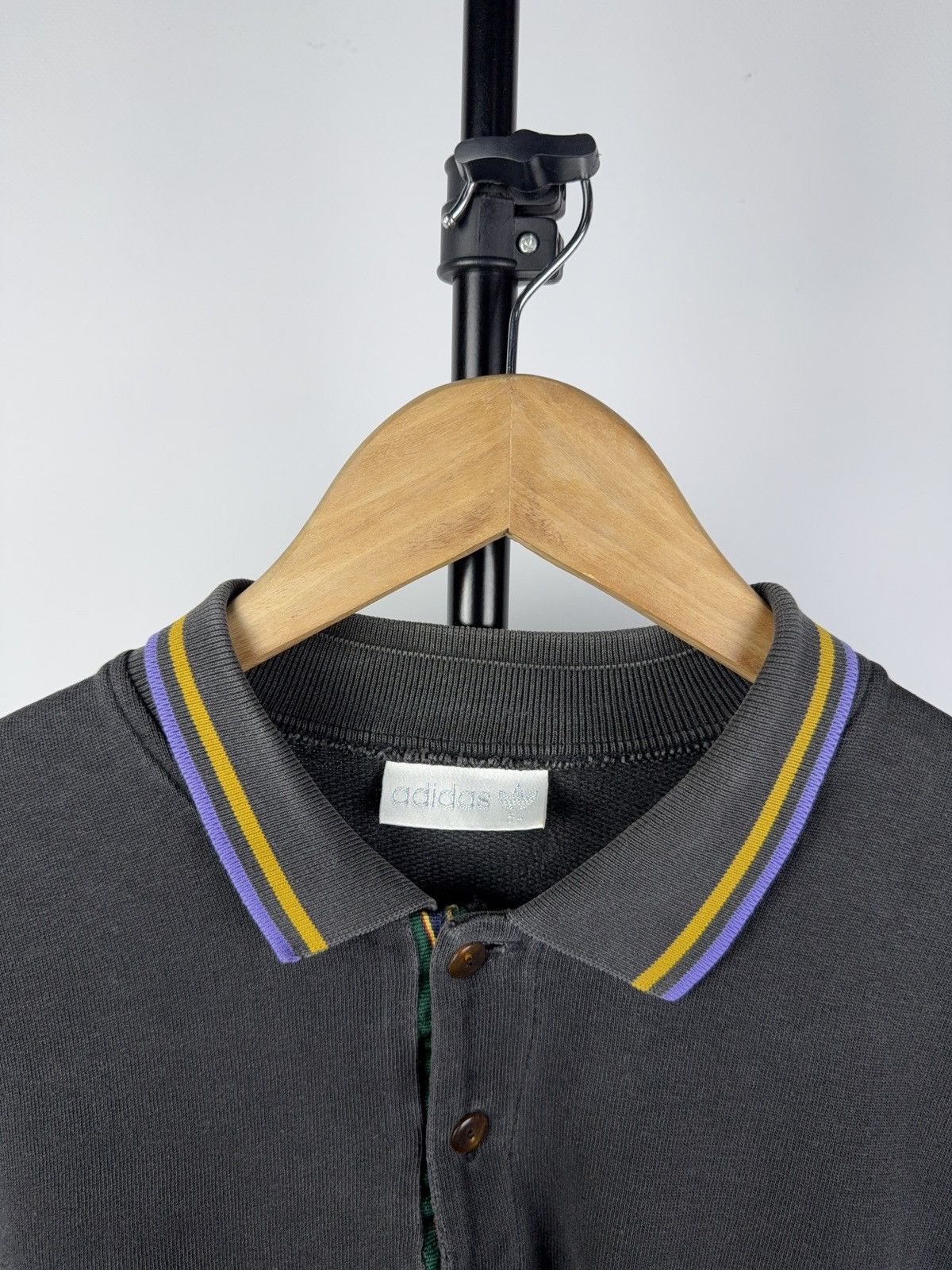 Adidas × Vintage Vintage 90s Faded Distressed Adidas pocket Sweatshirt Y2K Size US XL / EU 56 / 4 - 3 Thumbnail