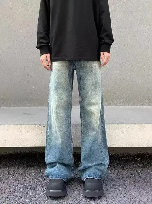 Japanese Brand × Jean Vintage vibe style washed and aged blue micro jeans Size US 32 / EU 48 - 2 Thumbnail