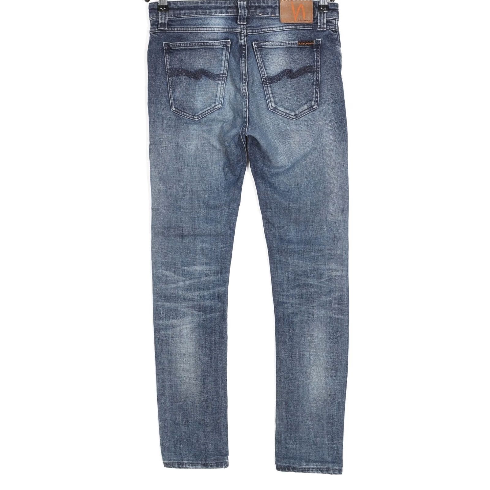 Nudie Jeans NUDIE JEANS SKINNY LIN Navy Lightning Stretch Jeans Men 30x34 W30 L31 Denim Blue Slim 5-Pocket Mar 30 31 Mens Size US 30 / EU 46 - 2 Thumbnail