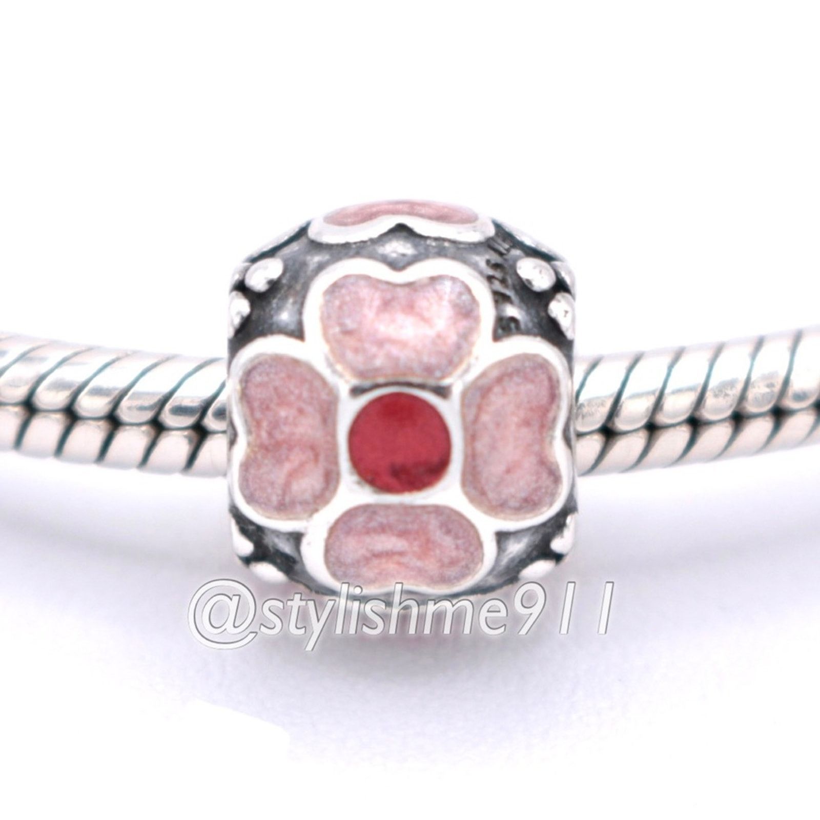 pandora Authentic PANDORA Red Daisy Charm - 790433ER Size ONE SIZE - 1 Thumbnail