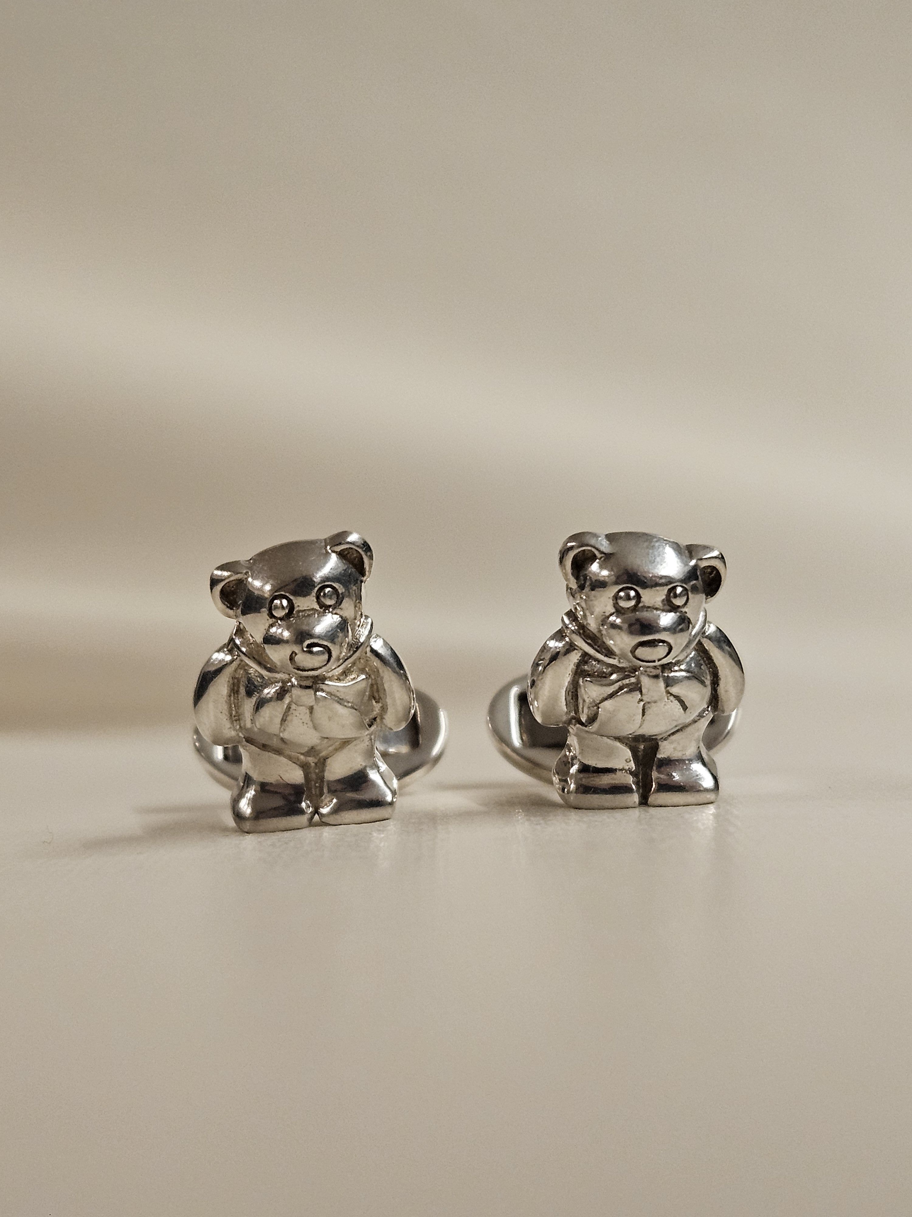 Thom Browne Thom Browne Black Fleece Teddy Bear 925 Cufflinks Size ONE SIZE - 1 Thumbnail