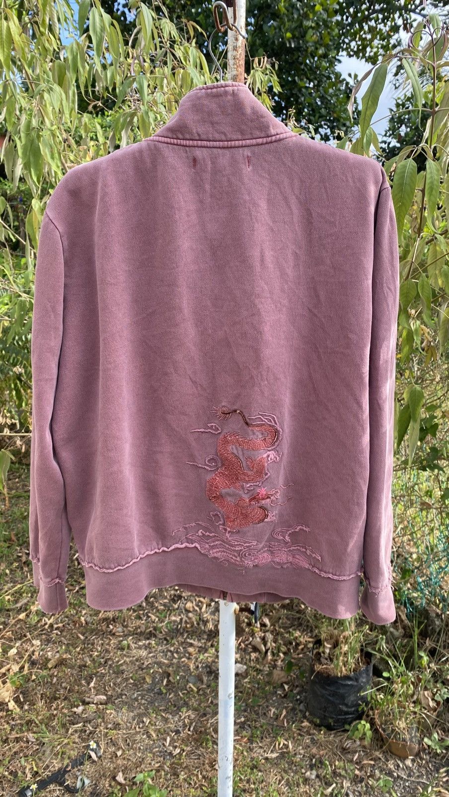FCUK FCUK stonewashed distressed sweater with dragon embroidery Size US L / EU 52-54 / 3 - 2 Thumbnail
