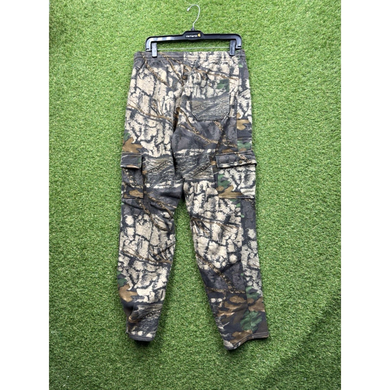 Jerzees VINTAGE Jerzees Outdoors Mossy Oak Break Up Sweatpants Mens M Camouflage Green Cotton Polyester Pockets Adjustable Waist Grunge USA Size US 31 - 2 Thumbnail