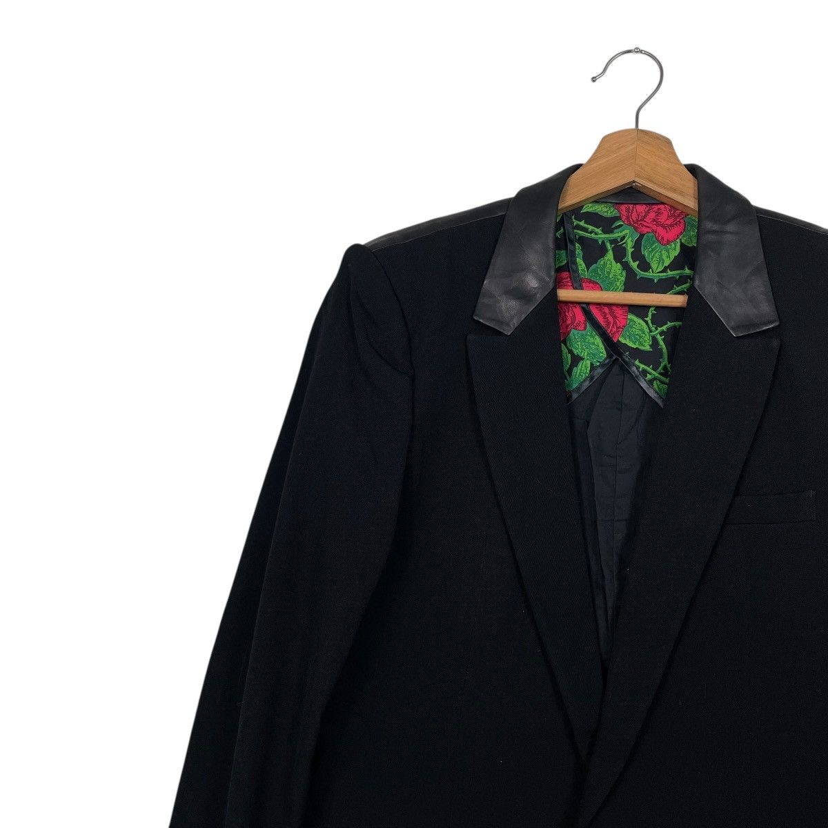 Number (N)ine Vintage SS06 Number Nine Wool Lamb Leather Blazer Jacket Size US S / EU 44-46 / 1 - 6 Thumbnail