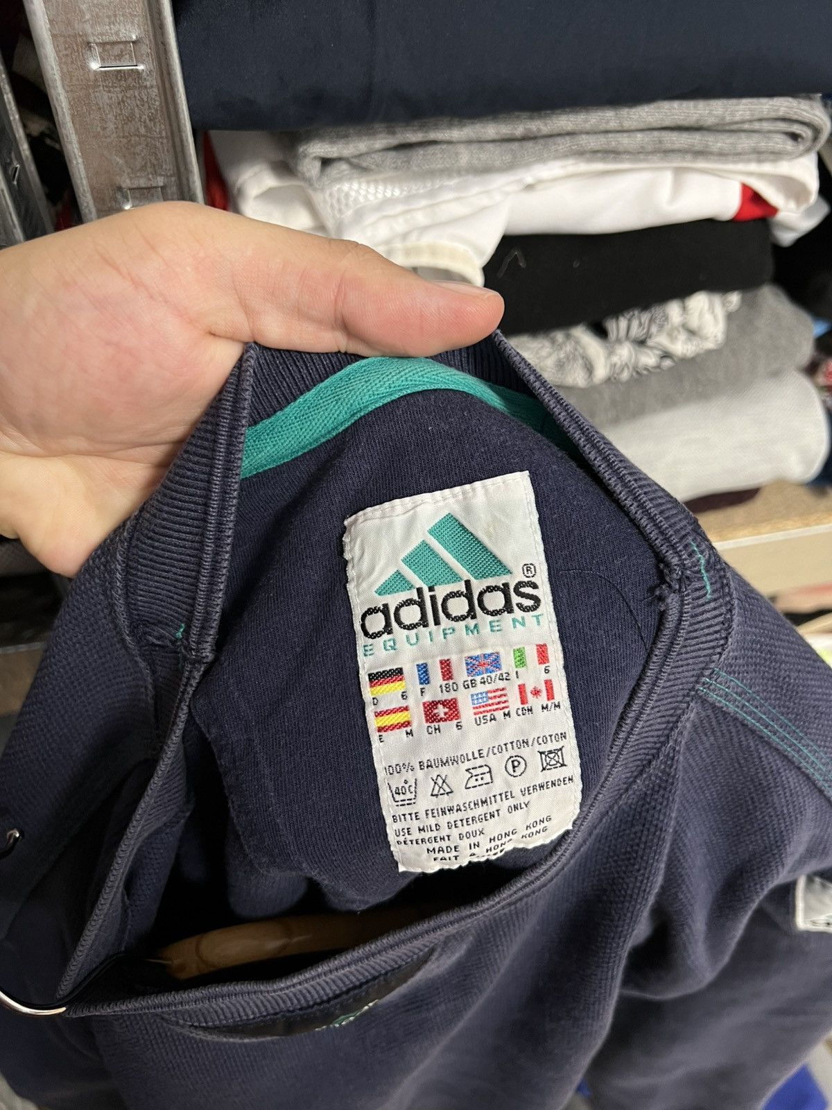 Adidas Vintage Adidas Equipment Logo Sweatshirt Oversized 90s Sz M Size US M / EU 48-50 / 2 - 5 Thumbnail