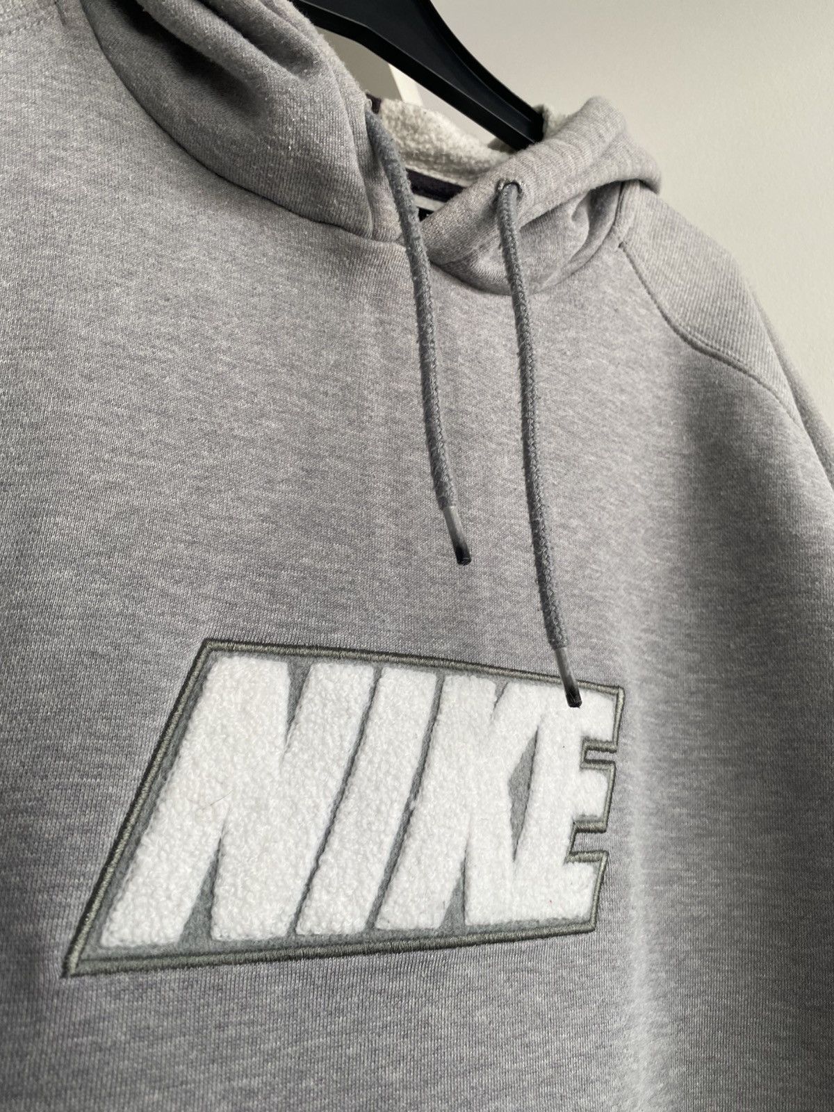 Nike × Vintage Nike Spell out Hoodie boxy fit XL silver tag 00s vintage y2k Size US XL / EU 56 / 4 - 5 Thumbnail