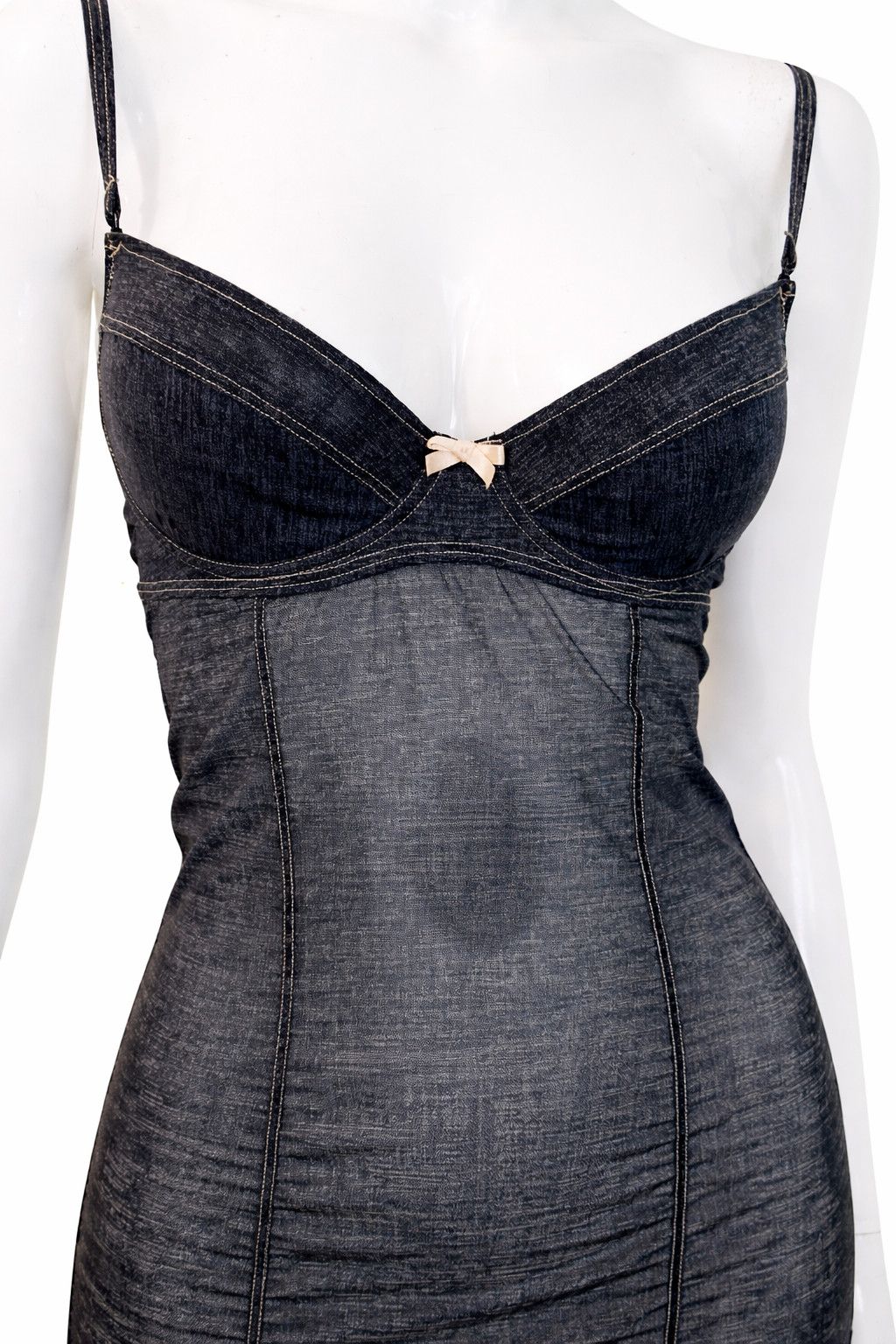 Dolce & Gabbana Dolce & Gabbana Denim Illusion Slip D&G Mesh Mini Dress Size S / US 4 / IT 40 - 6 Thumbnail