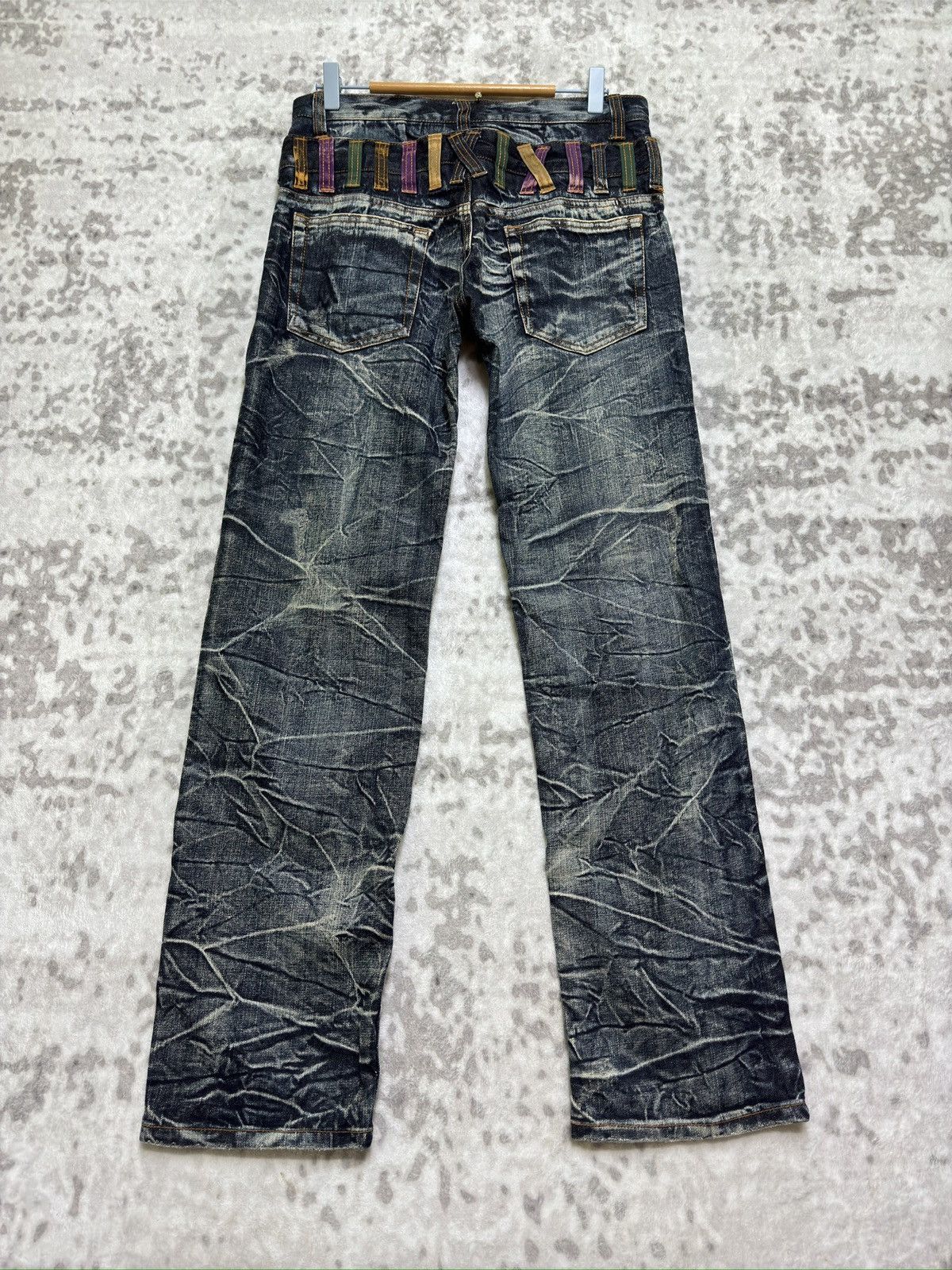 Hysteric Glamour Vintage Y2K Nylaus Double Waist Acid Wash Distressed Denim Size US 30 / EU 46 - 2 Thumbnail