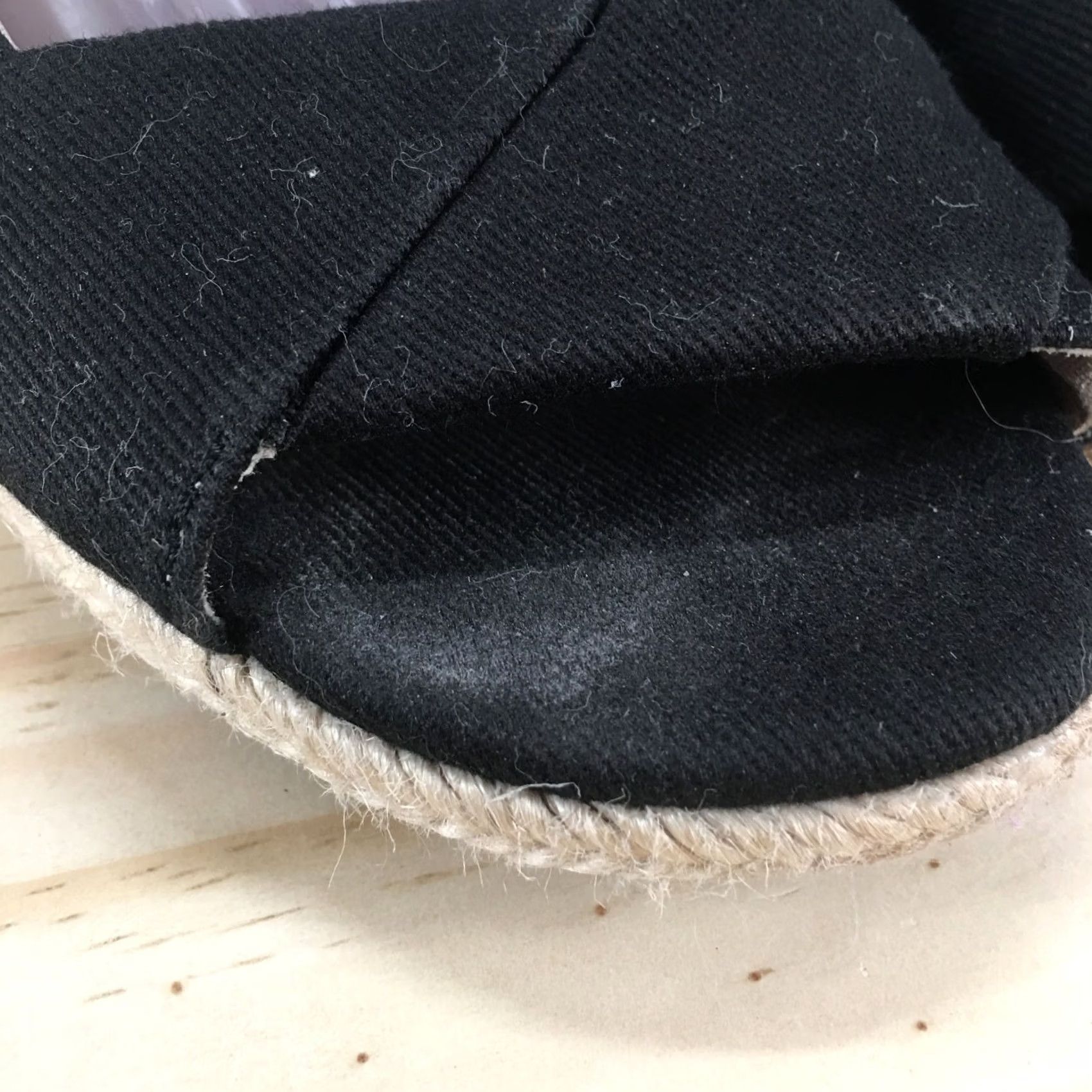 Vintage LifeStride Sandals Womens 11M Socialite Slingback Espadrille Wedge Black Casual Size US 11 / IT 41 - 4 Thumbnail