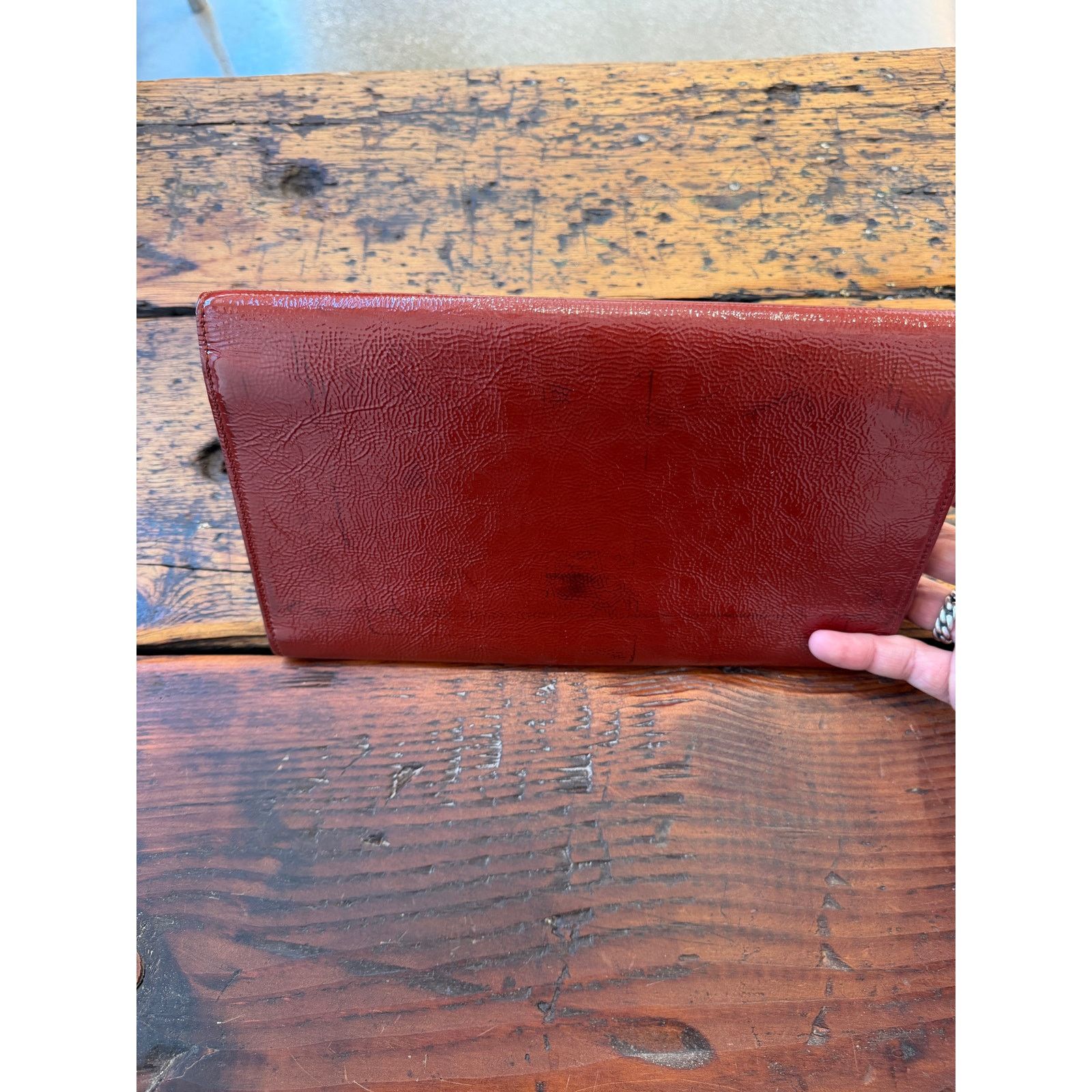 Yves Saint Laurent YSL Belle de Jour Patent Leather Clutch Bag Size ONE SIZE - 7 Thumbnail