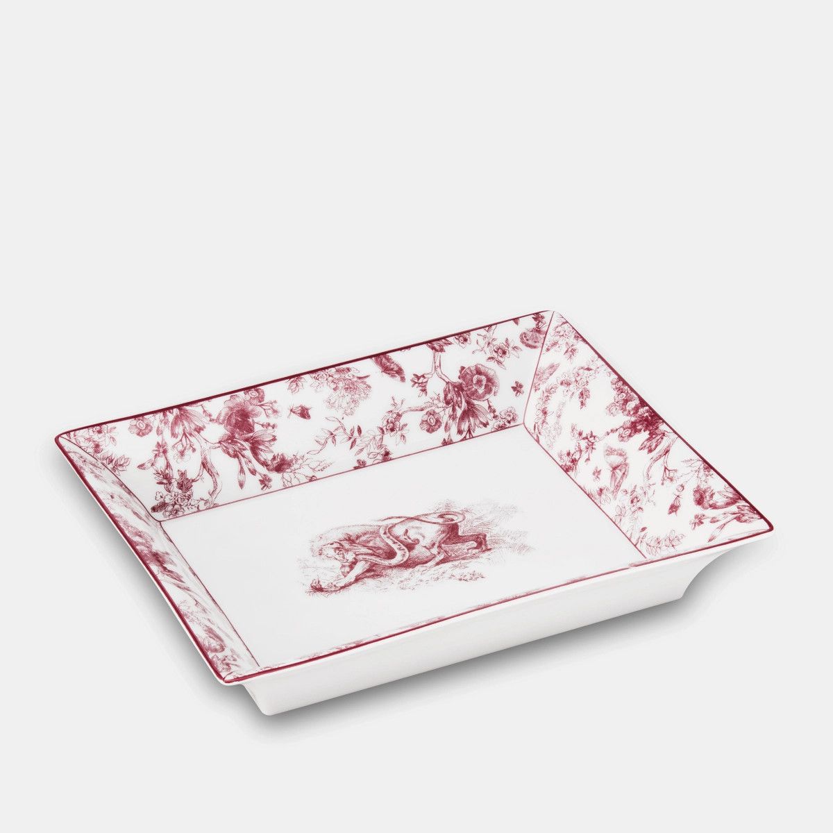 Dior o1bcso1str0225 Size:OS/ Trinket Tray in Burgundy Toile Size ONE SIZE - 2 Thumbnail