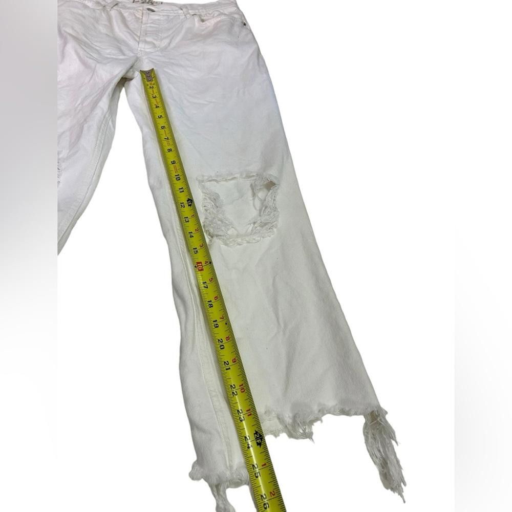 Free People Free People l Maggie Straight Leg White Jeans Size 26 Size 26" / US 2 / IT 38 - 5 Thumbnail