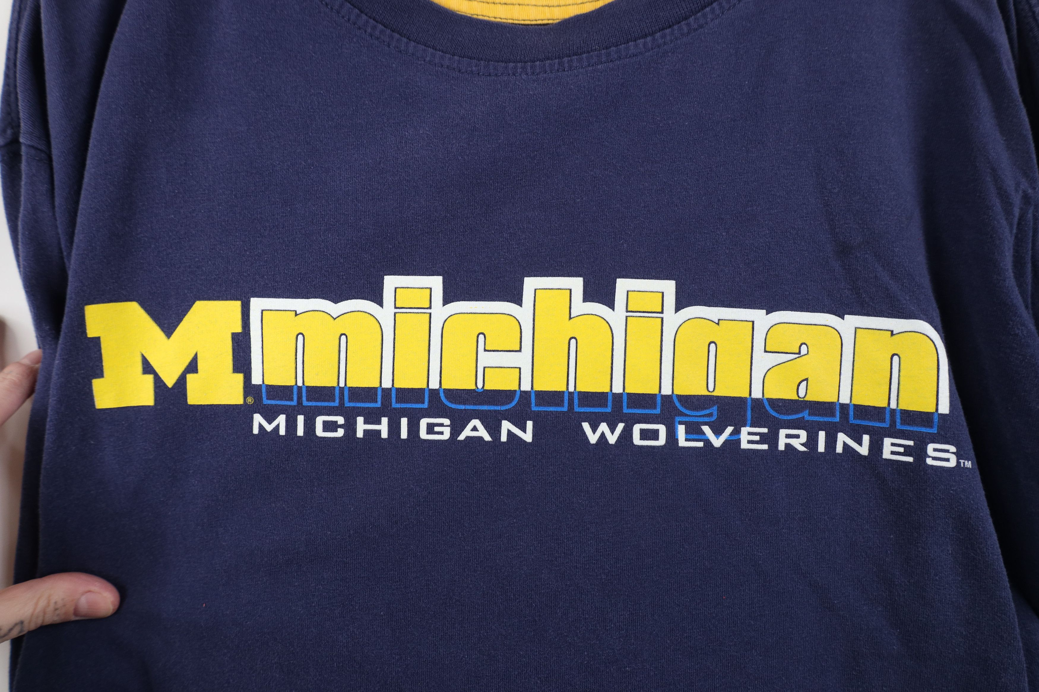 Starter Vintage 90s Starter Faded University of Michigan T-Shirt Size US L / EU 52-54 / 3 - 4 Thumbnail