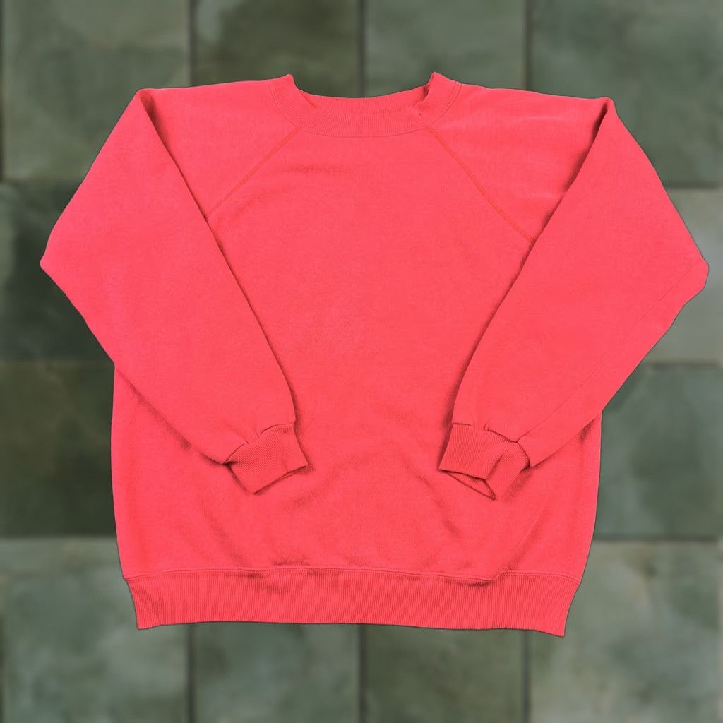 Hanes VINTAGE Hanes Sweatshirt Raglan Crewneck 90s 80s Adult Medium Red Size US M / EU 48-50 / 2 - 1 Thumbnail