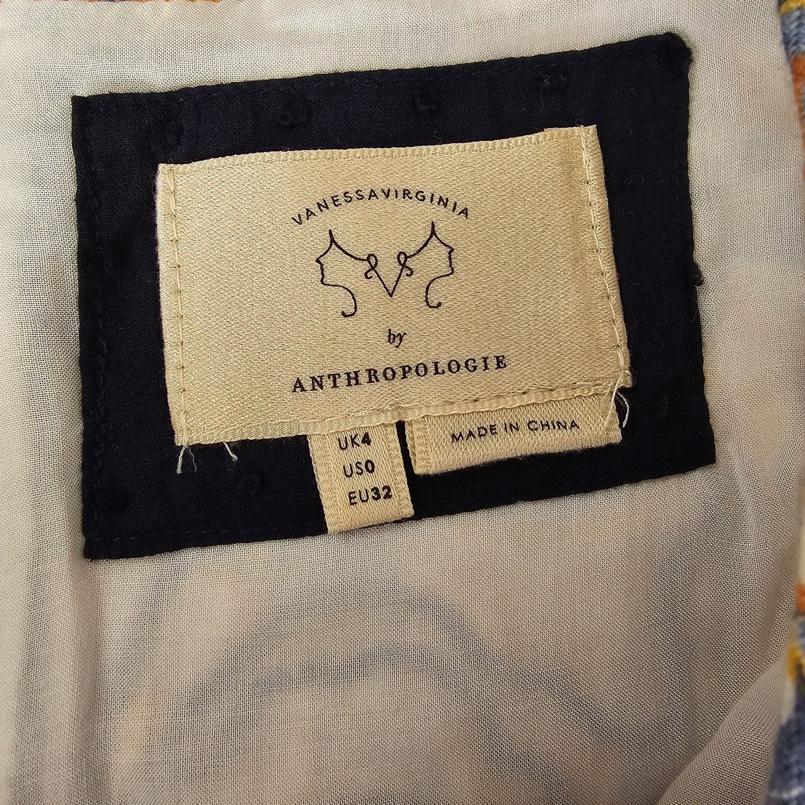 Anthropologie Vanessa Virginia Linen Blend Embroidered Owen Shift Dress 0 Size XS / US 0-2 / IT 36-38 - 13 Thumbnail