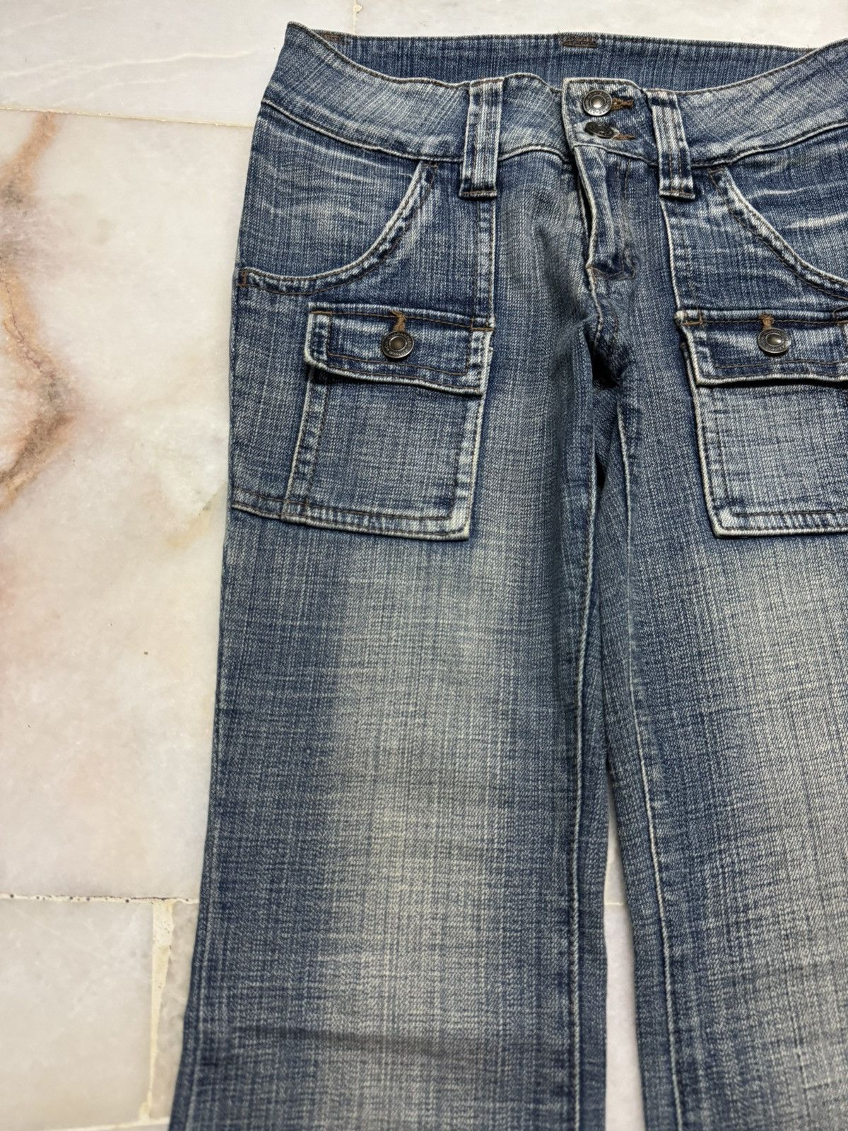 20471120 💥BELL BOTTOM💥VINTAGE JAPANESE BUSHPANTS MUDWASH FLARED JEAN Size US 26 / EU 42 - 4 Thumbnail