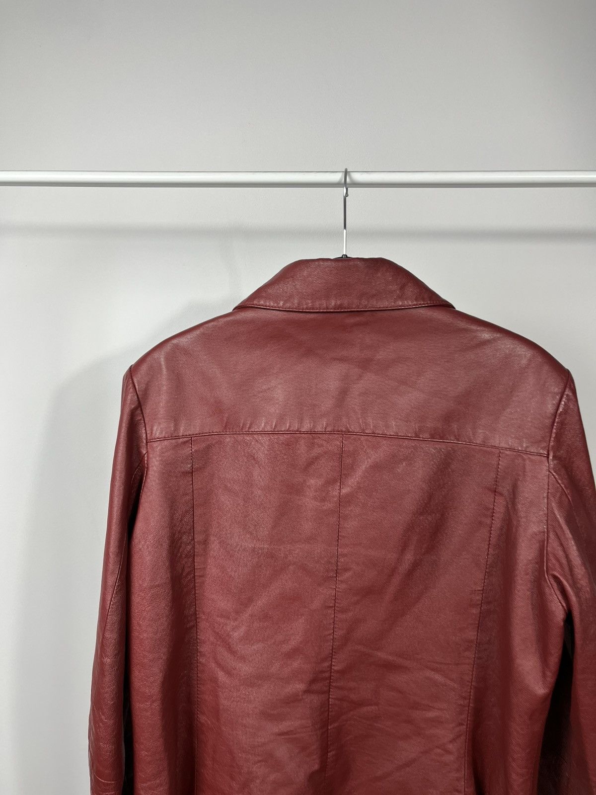 Leather Vintage Red Leather Jacket Womens Size 40 Zip Front Size S / US 4 / IT 40 - 16 Thumbnail