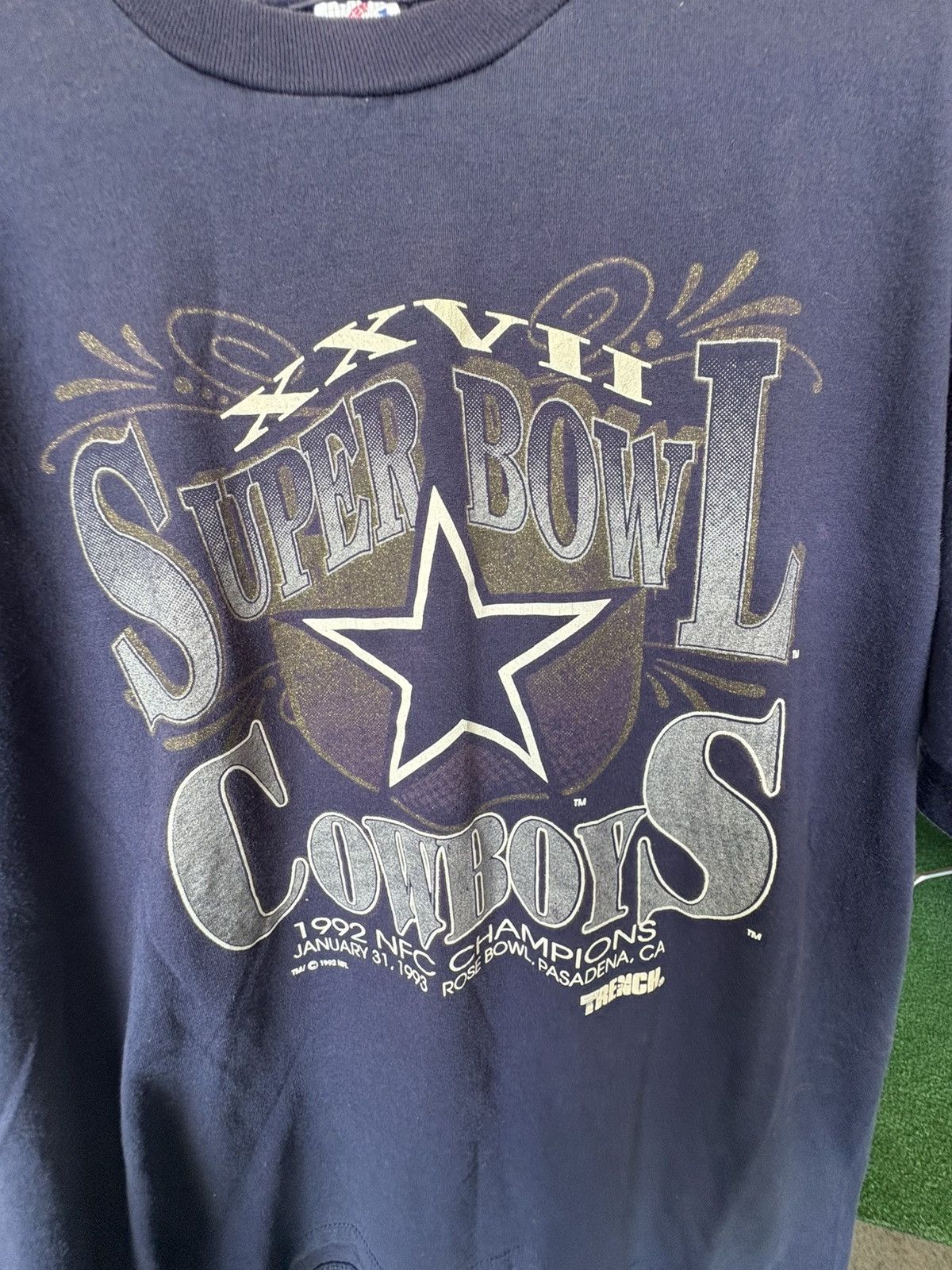 NFL Vintage 1992 Dallas Cowboys Super Bowl T-Shirt Size US XL / EU 56 / 4 - 5 Thumbnail