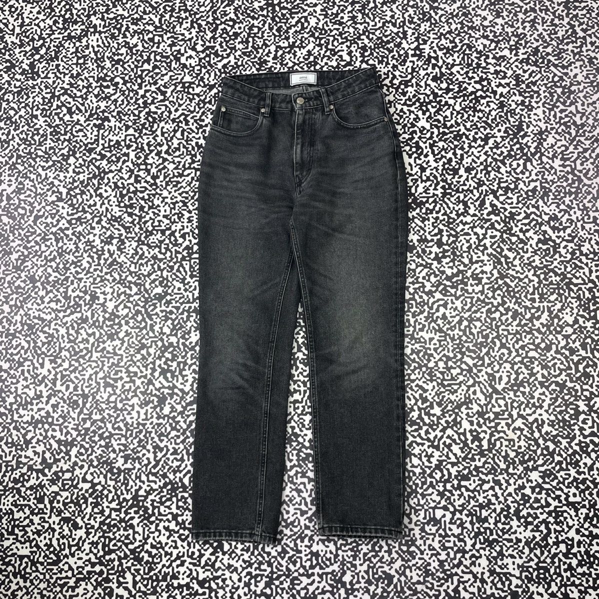 image of Vintage Y2K Ami Luxury Casual Denim Jeans Streetwear Style in Grey, Women's (Size 26)