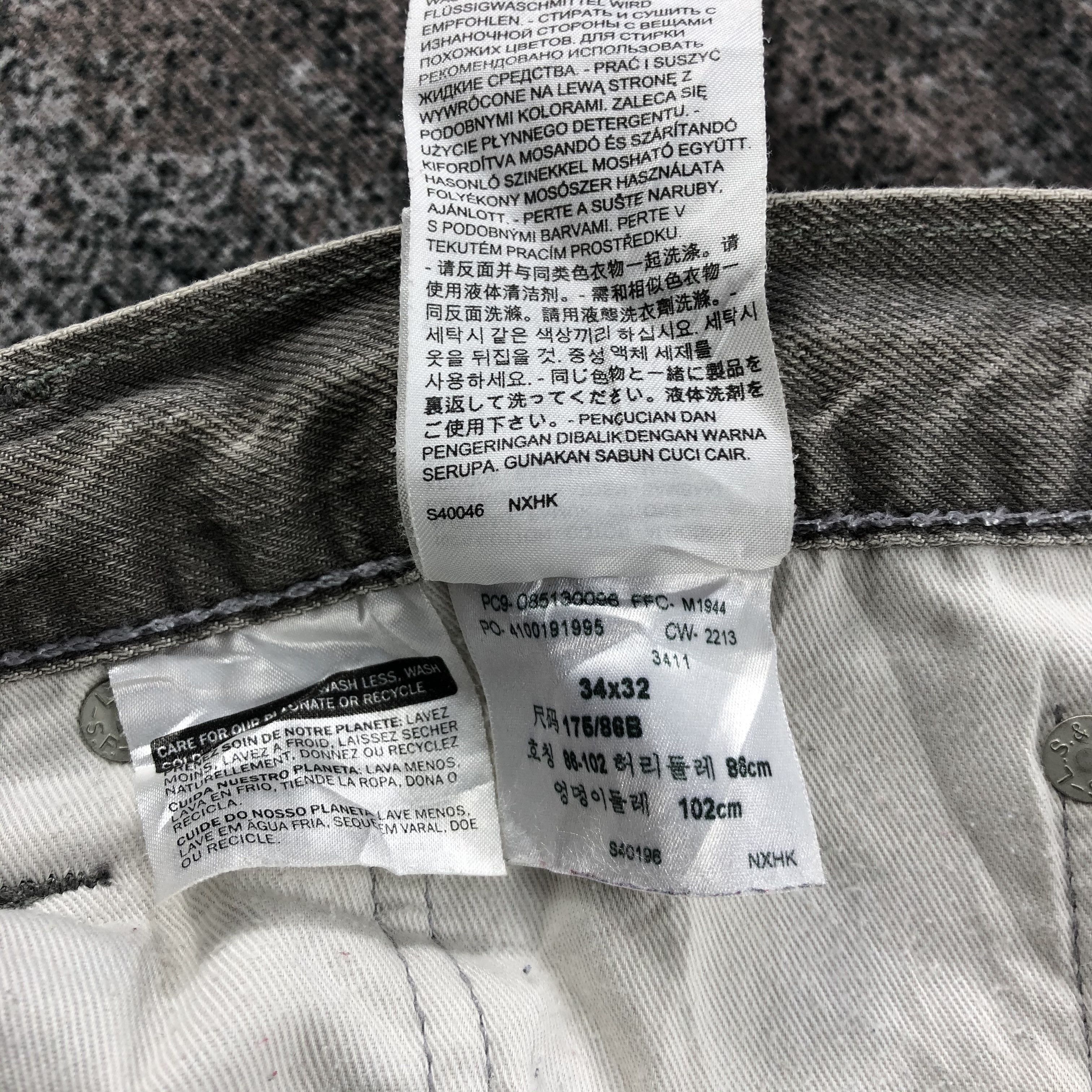 Levi's Vintage Levi's 513 Jeans Faded Gray Distressed Denim KJ662 Size US 34 / EU 50 - 11 Thumbnail