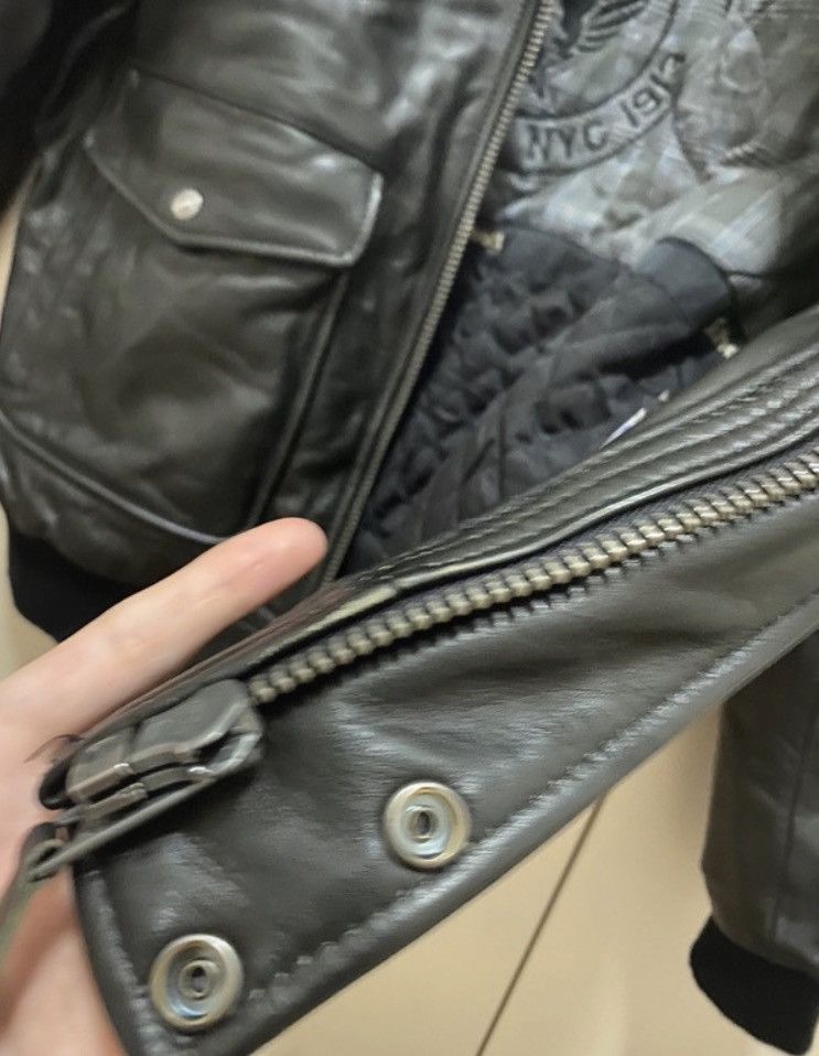 Schott × Vintage Schott NYC Vintage Leather Bomber Jacket BLACK Size US L / EU 52-54 / 3 - 15 Thumbnail