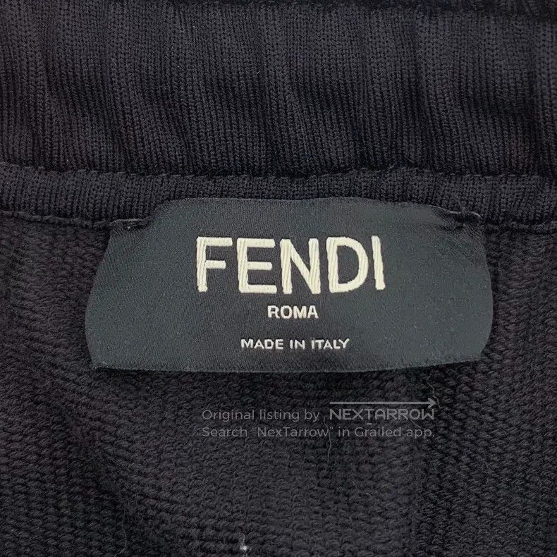 Fendi Fendi Black Logo Letter Drawstring Sporty Casual Pants Size US 30 / EU 46 - 6 Thumbnail
