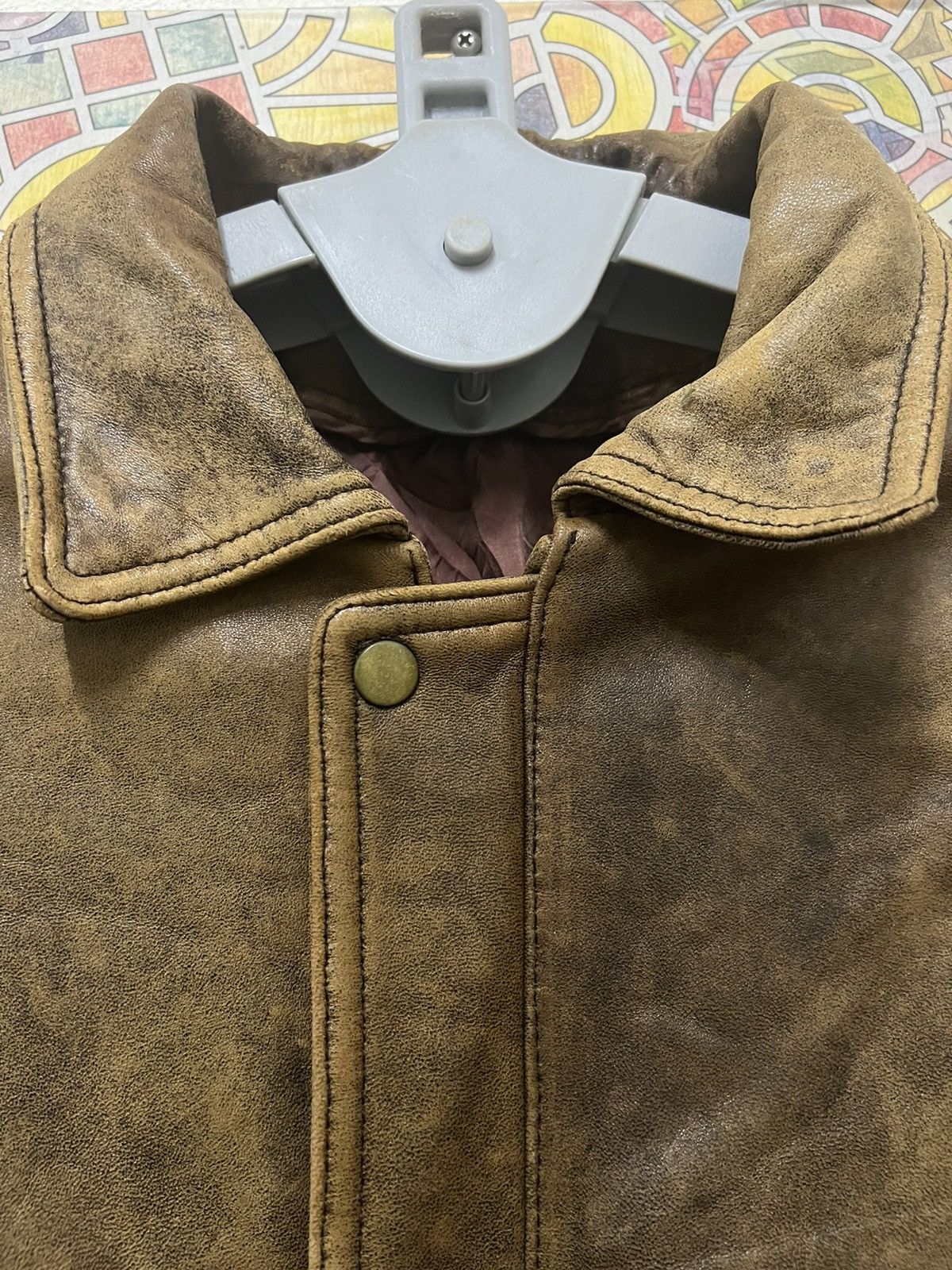 Japanese Brand Leather Jacket Very Rare. (GJ36) Size US L / EU 52-54 / 3 - 12 Thumbnail