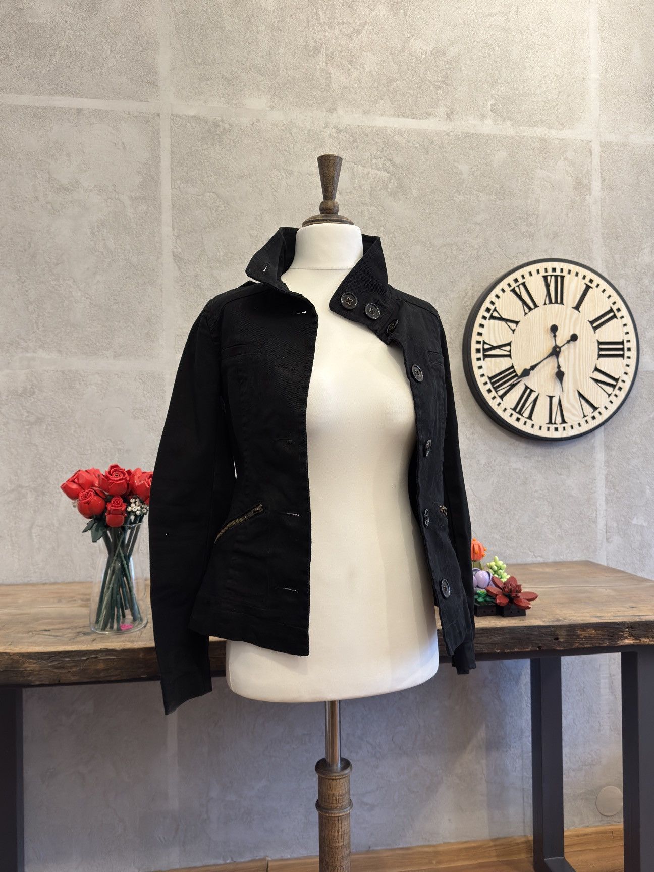 Vintage Vintage black trench jacket avant garde japanese y2k if6was9 Size XS / US 0-2 / IT 36-38 - 1 Thumbnail