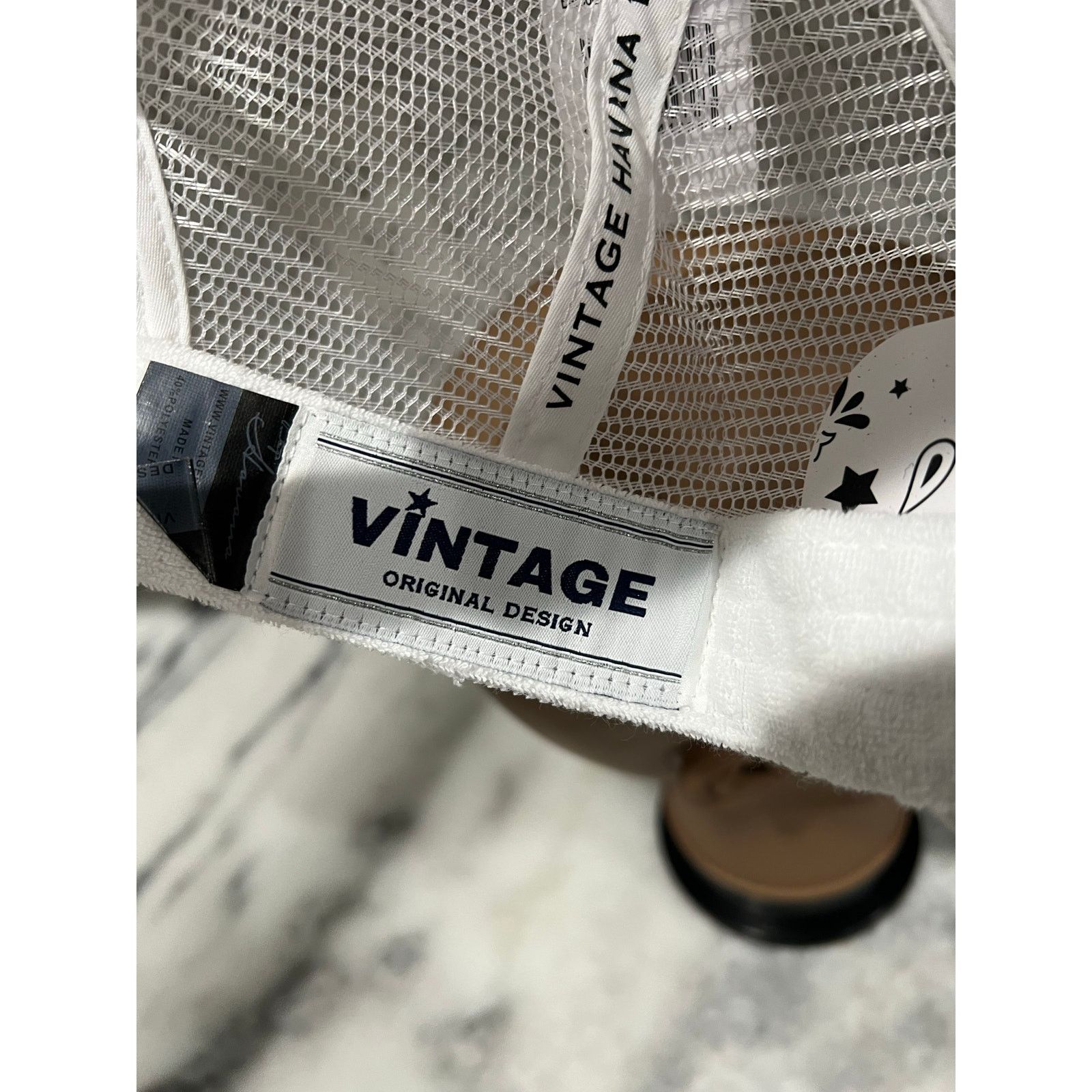 Havana Vintage Havana Slam Trucker Hat White NWT Size ONE SIZE - 13 Thumbnail