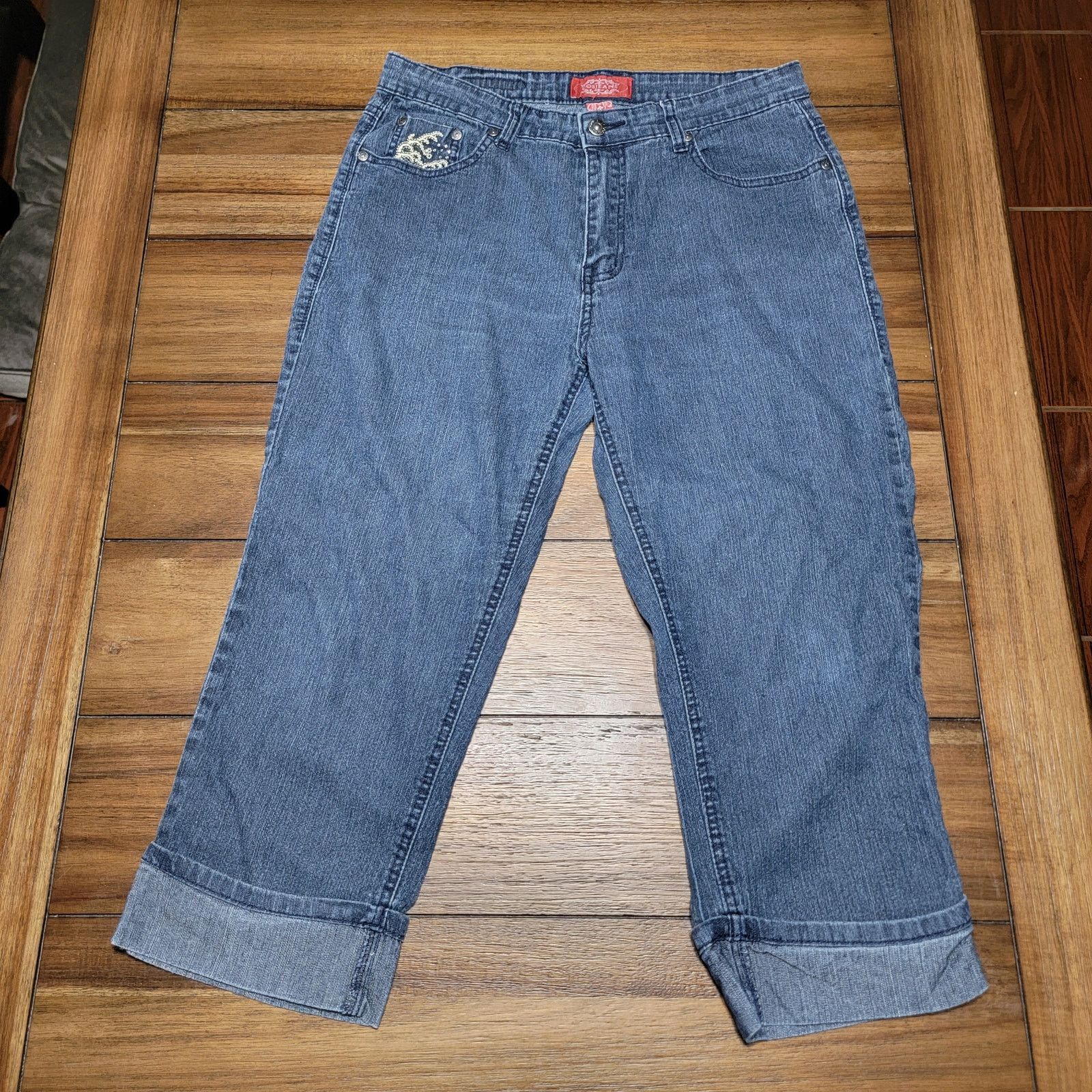 Other CosJeans Denim Capris w/ Bling - Size 10 Size 32" / US 10 / IT 46 - 1 Thumbnail