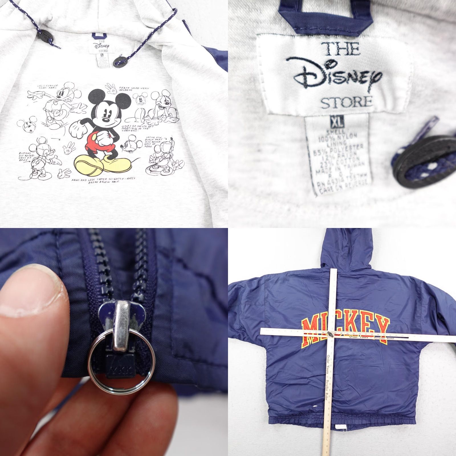 Disney Vintage Disney Jacket Mens XL Blue Mickey Mouse Windbreaker Coat Full Zip Up Y2K Size US XL / EU 56 / 4 - 8 Thumbnail