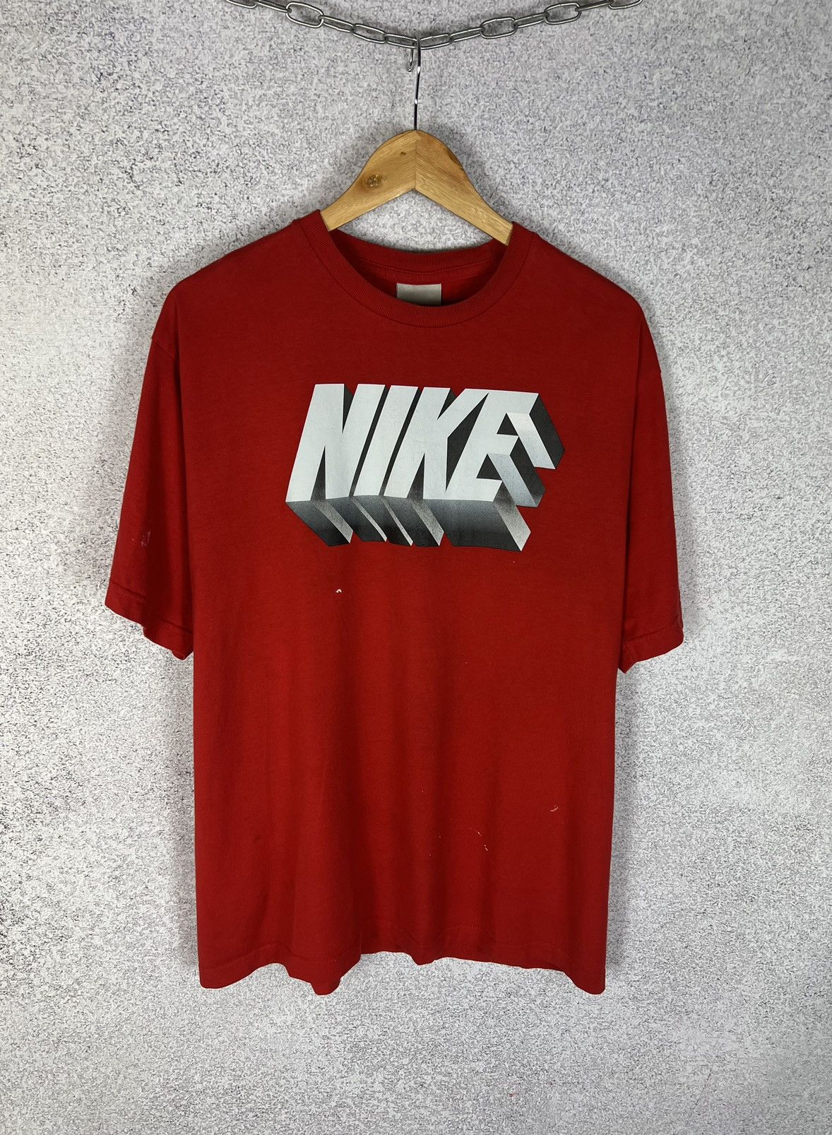 Vintage Vintage 90s Nike 3D Big Logo Tee Size US L / EU 52-54 / 3 - 1 Thumbnail