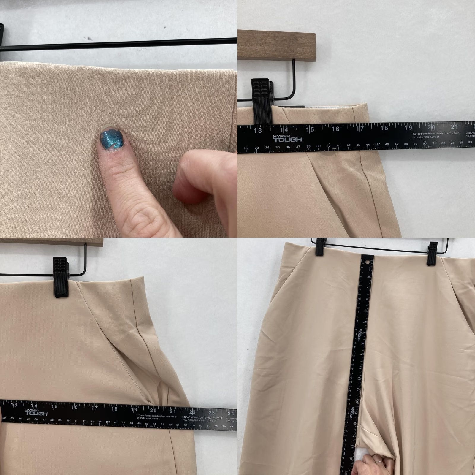 Torrid Torrid Studio Pants Womens 1X Short Smoke Gray Studio Refined Pull-On Wide Leg Dress Pants Beige Size 40" / US 18 - 8 Thumbnail