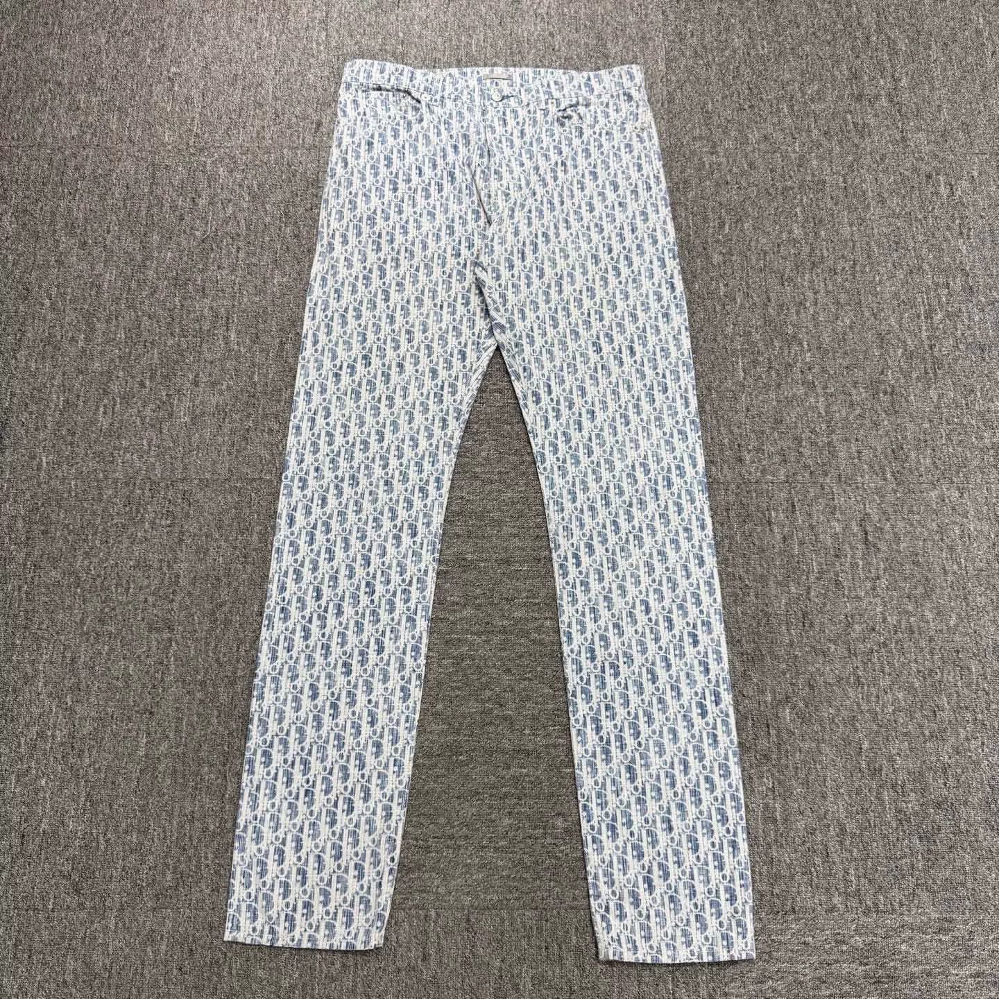 Dior Dior Monogram Printed Denim Pants Size 33 Size US 33 - 1 Thumbnail