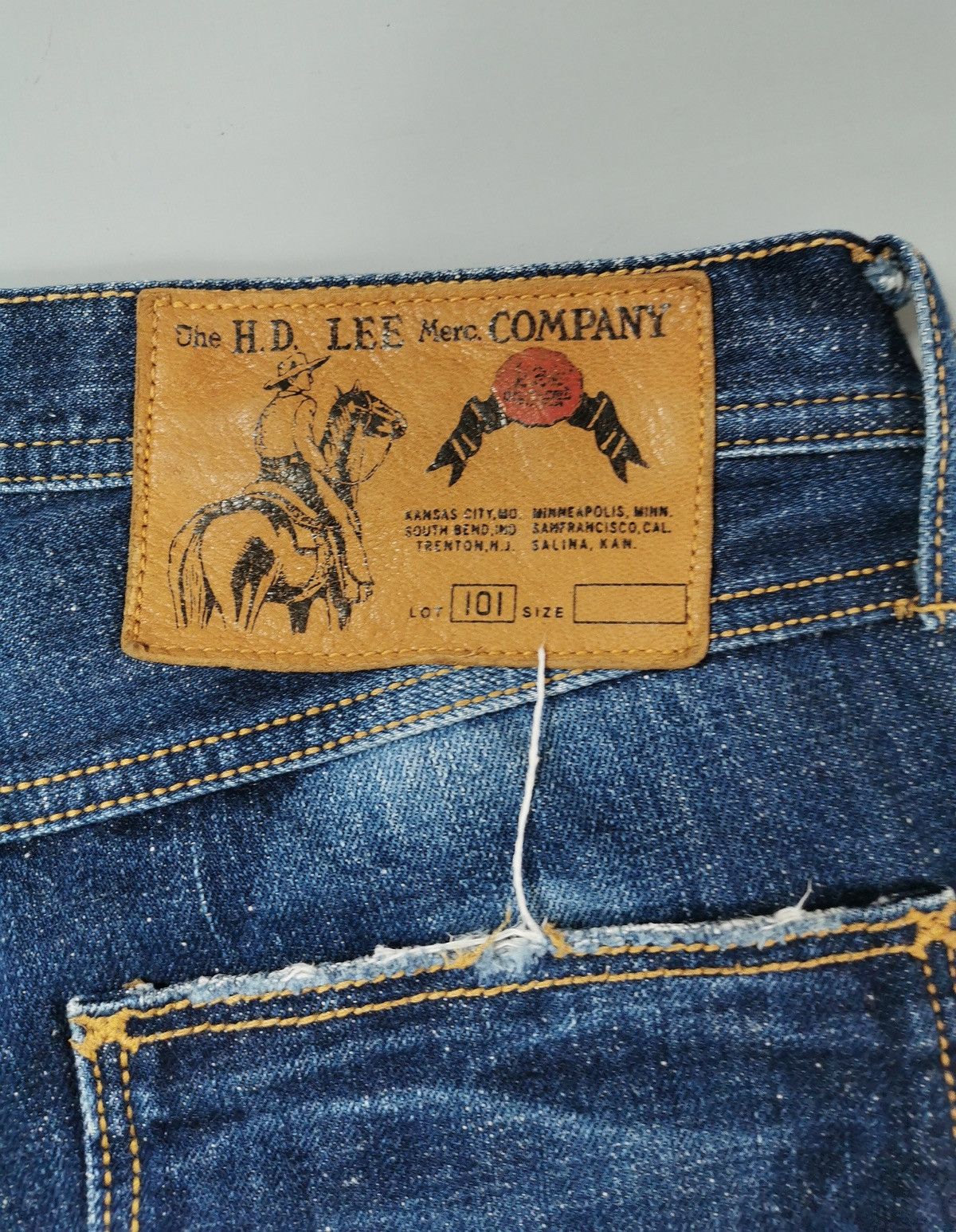 Japanese Brand × Lee The HD Lee Merc Company Jeans (LG92) Size US 36 / EU 52 - 7 Thumbnail