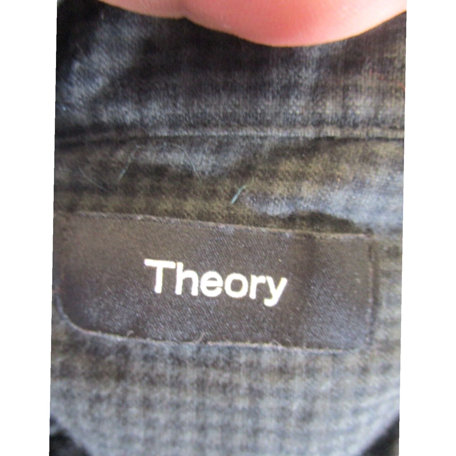 Theory Mens Theory Gray Cotton Shirt Medium XL Extra Large Long Sleeve Button Up Size US M / EU 48-50 / 2 - 6 Thumbnail