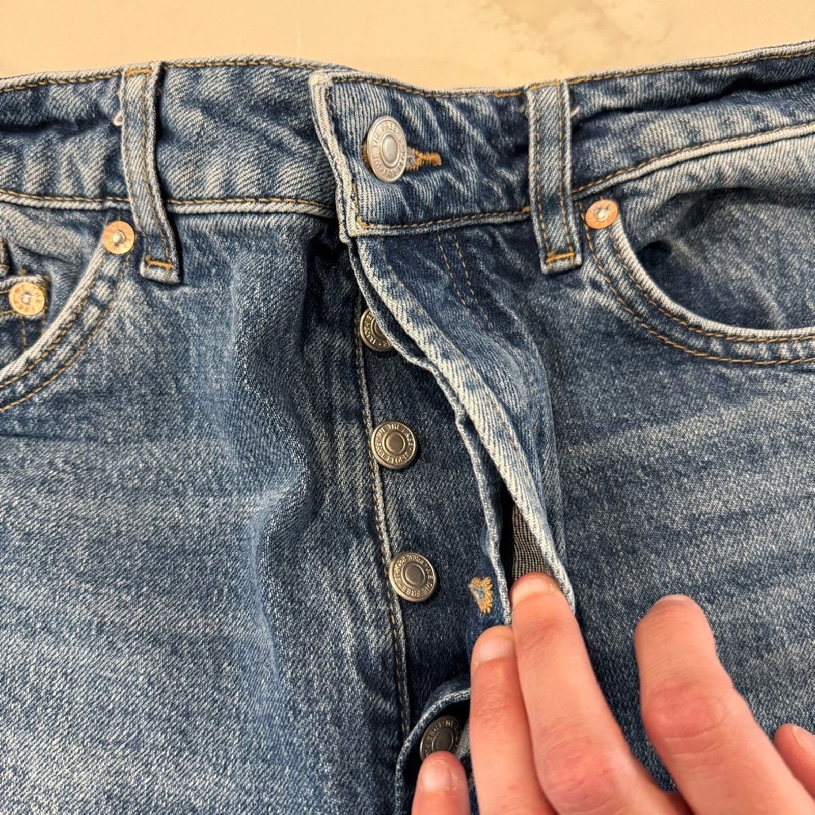 Free People Free People We The Free HighRise Slim Denim Jeans Womens 28 Size 28" / US 6 / IT 42 - 4 Thumbnail